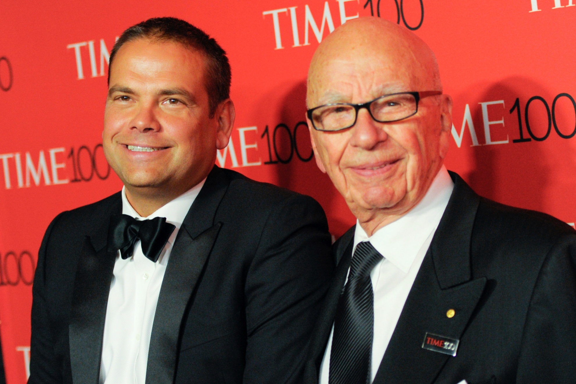 Lachlan Murdoch and his father, media mogul Rupert Murdoch.