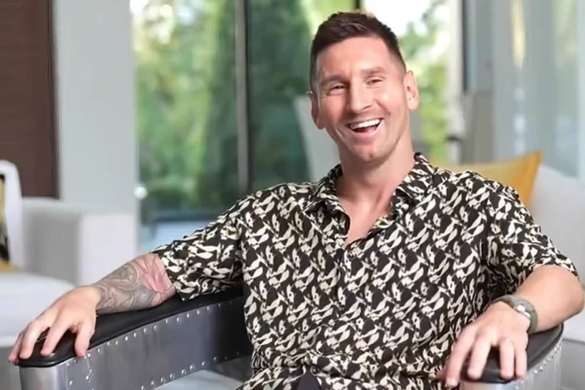 Lionel Messi during his interview with Olga