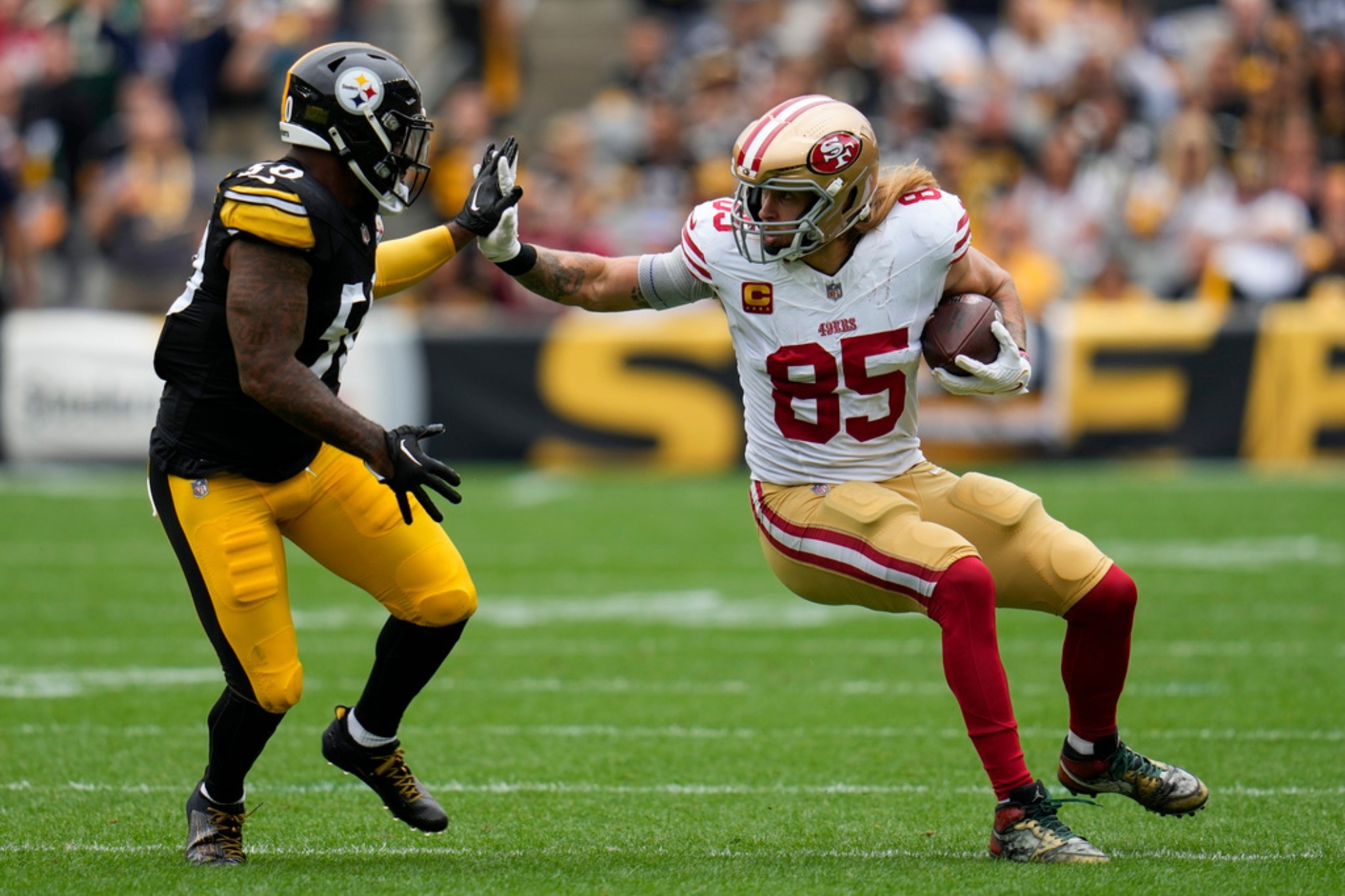 Tight ends Kittle, Kelce have different styles, same domination