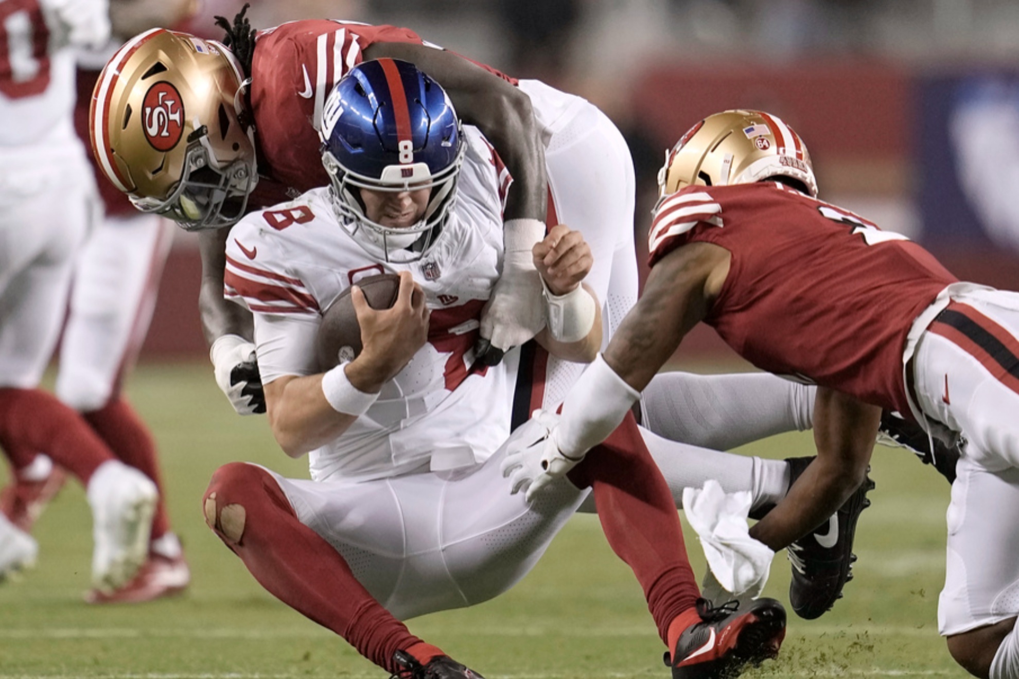 The Giants lost their second game of the season on Thursday Night against the San Francisco 49ers