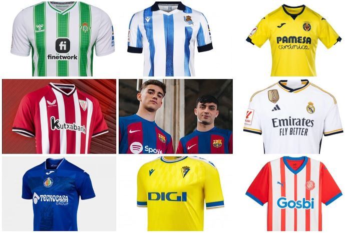 Las camisetas de los equipos de La Liga Ea Sports 23/24