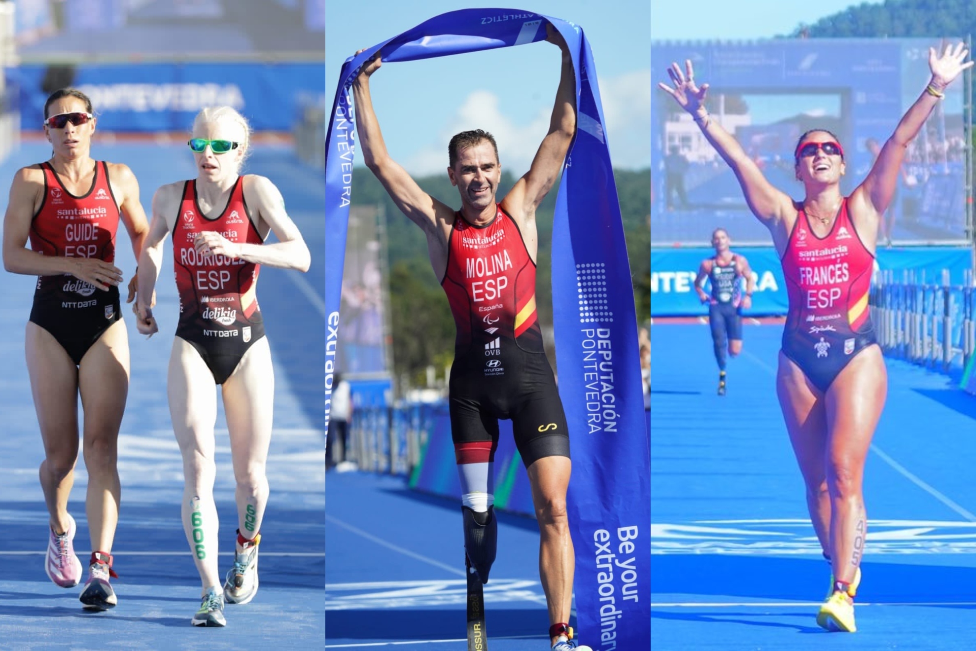 Tres medallas para España en el Mundial de triatlón paralímpico de Pontevedra