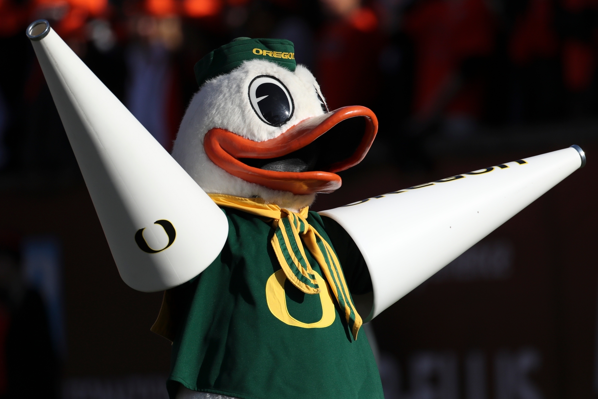 Oregon Ducks' mascot.