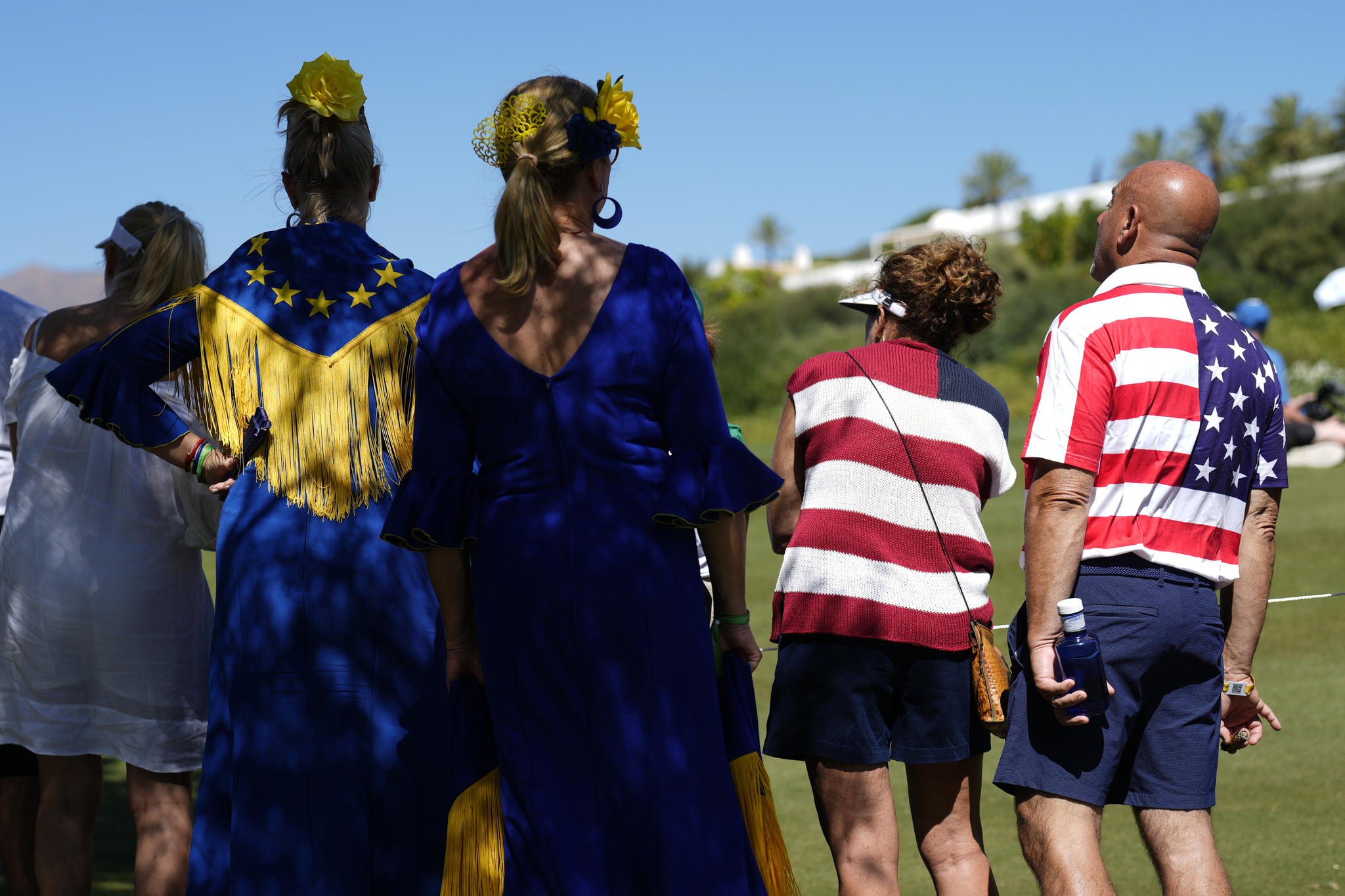 Europe and US fans at the Solheim Cup
