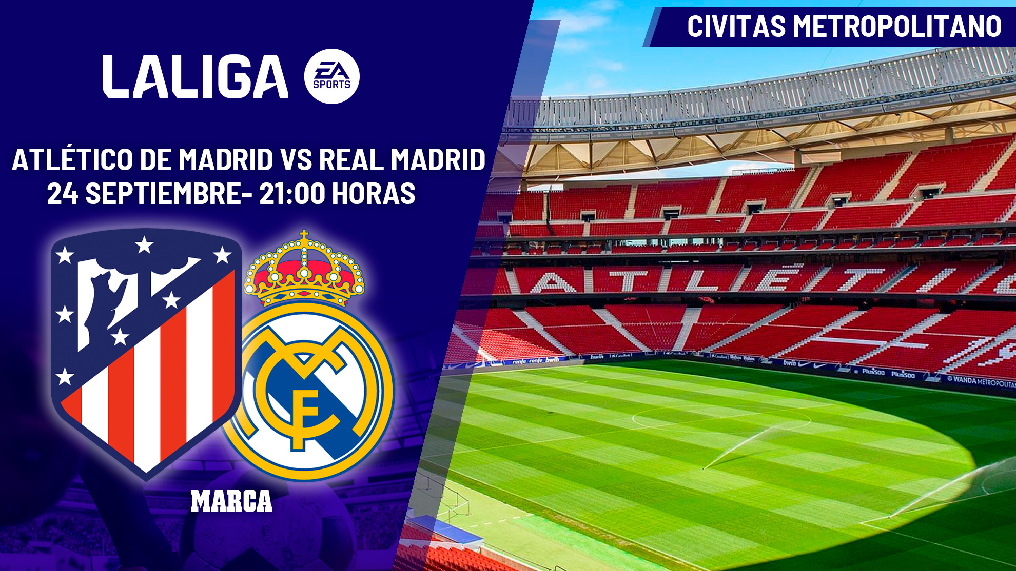 Atlético - Real Madrid en directo | Derbi madrileño de LaLiga hoy en vivo