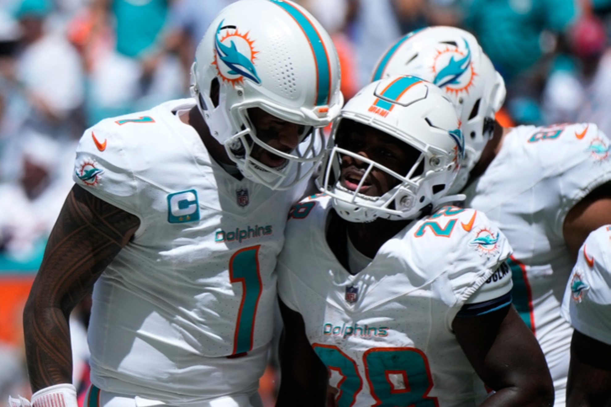 The Dolphins scored 70 points against the Denver Broncos