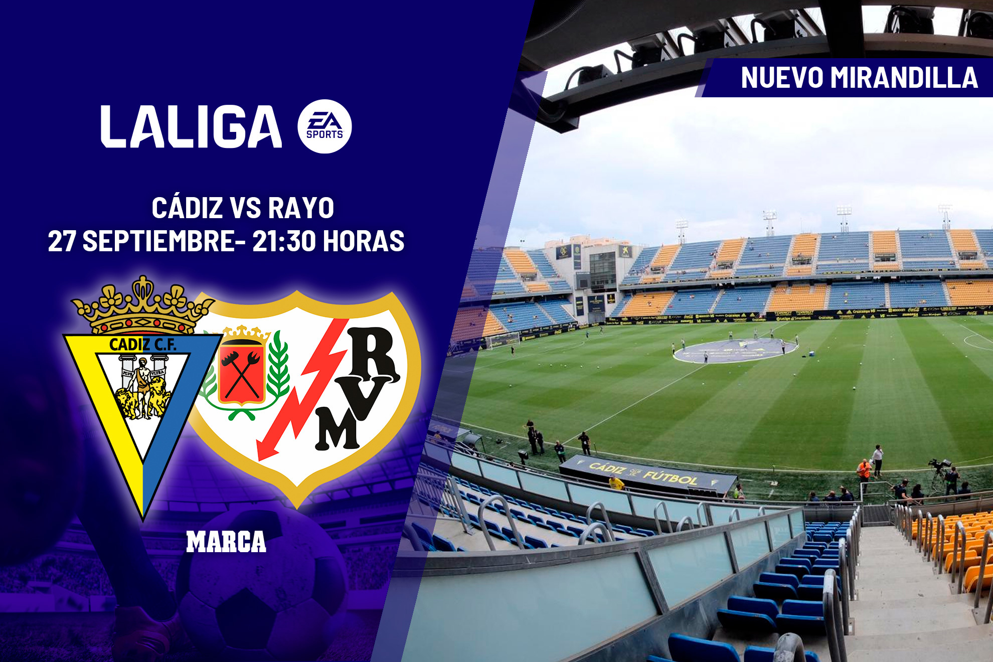 Cádiz - Rayo Vallecano: horario y dónde ver en TV hoy la jornada 7 de LaLiga EA Sports