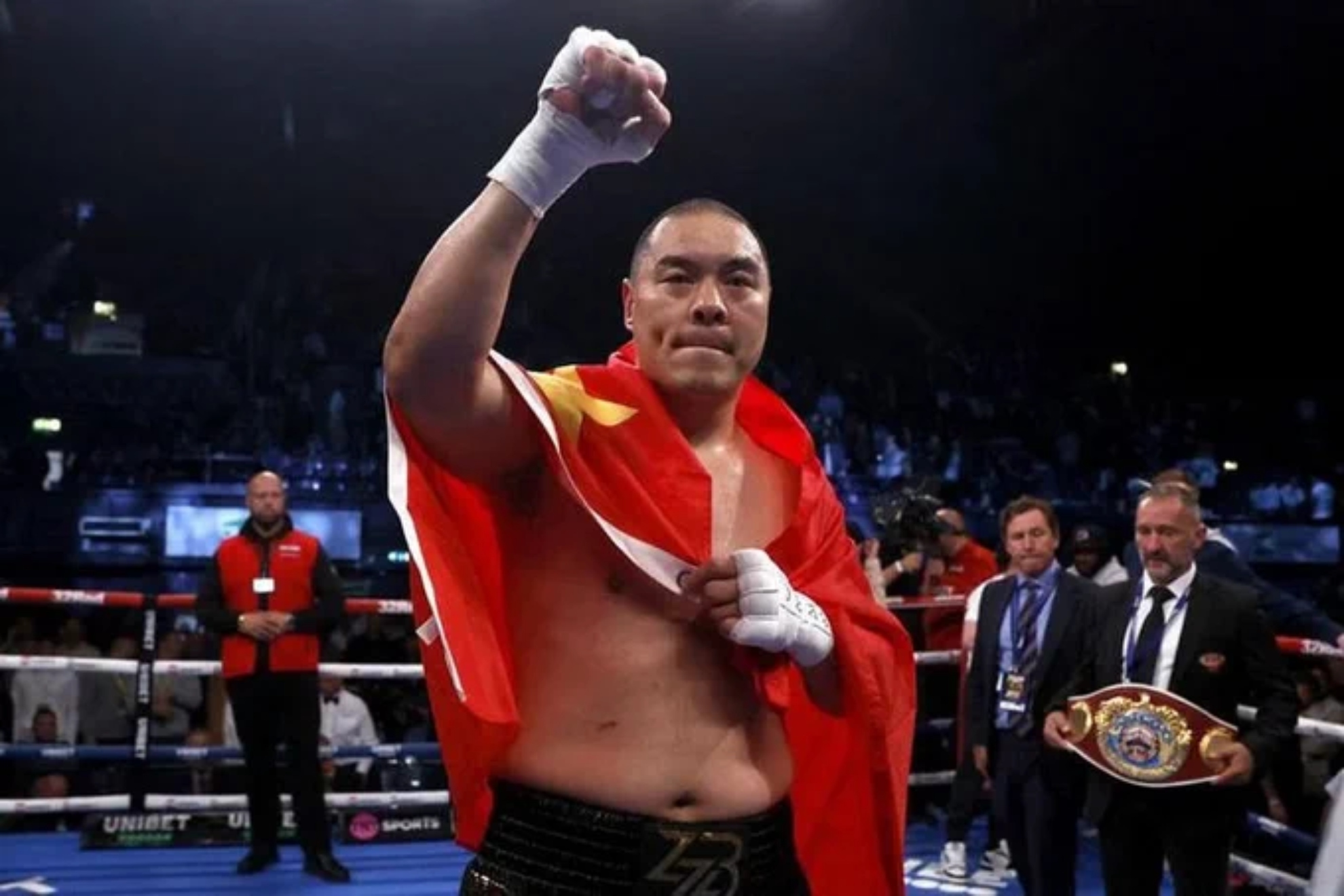 Zhilei Zhang after beating Joyce