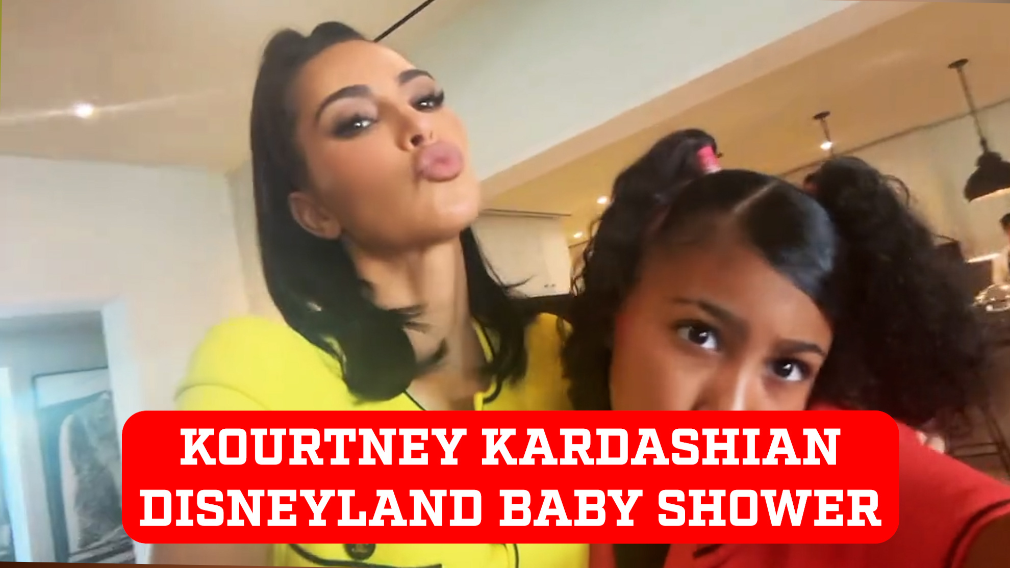 Kourtney Kardashian's Disneyland-themed baby shower was shown on Instagram by Kim