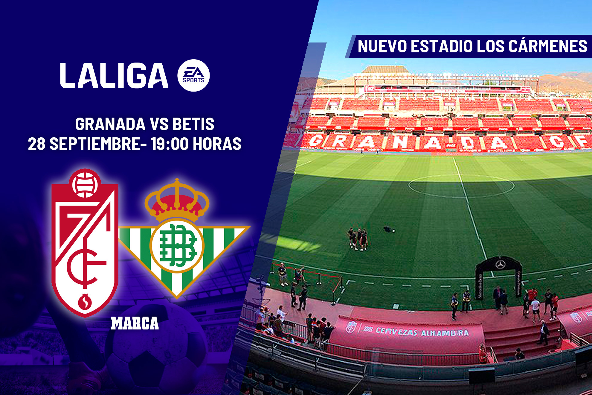 Granada - Betis: horario y dónde ver en TV hoy el partido de la jornada 7 de LaLiga EA Sports