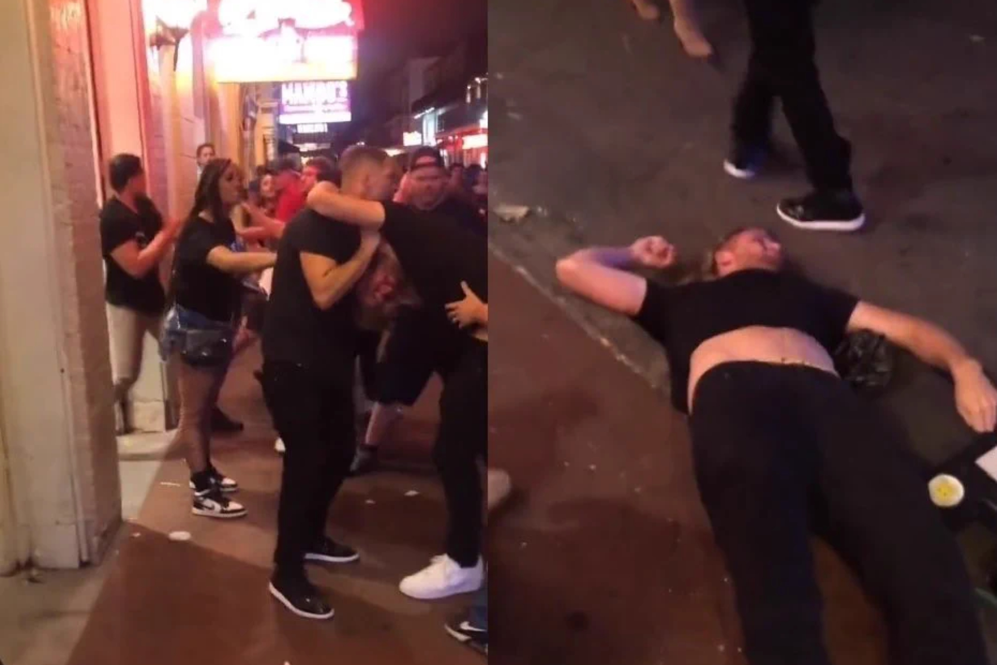 Nate Diaz involved in a street fight with Logan Paul lookalike