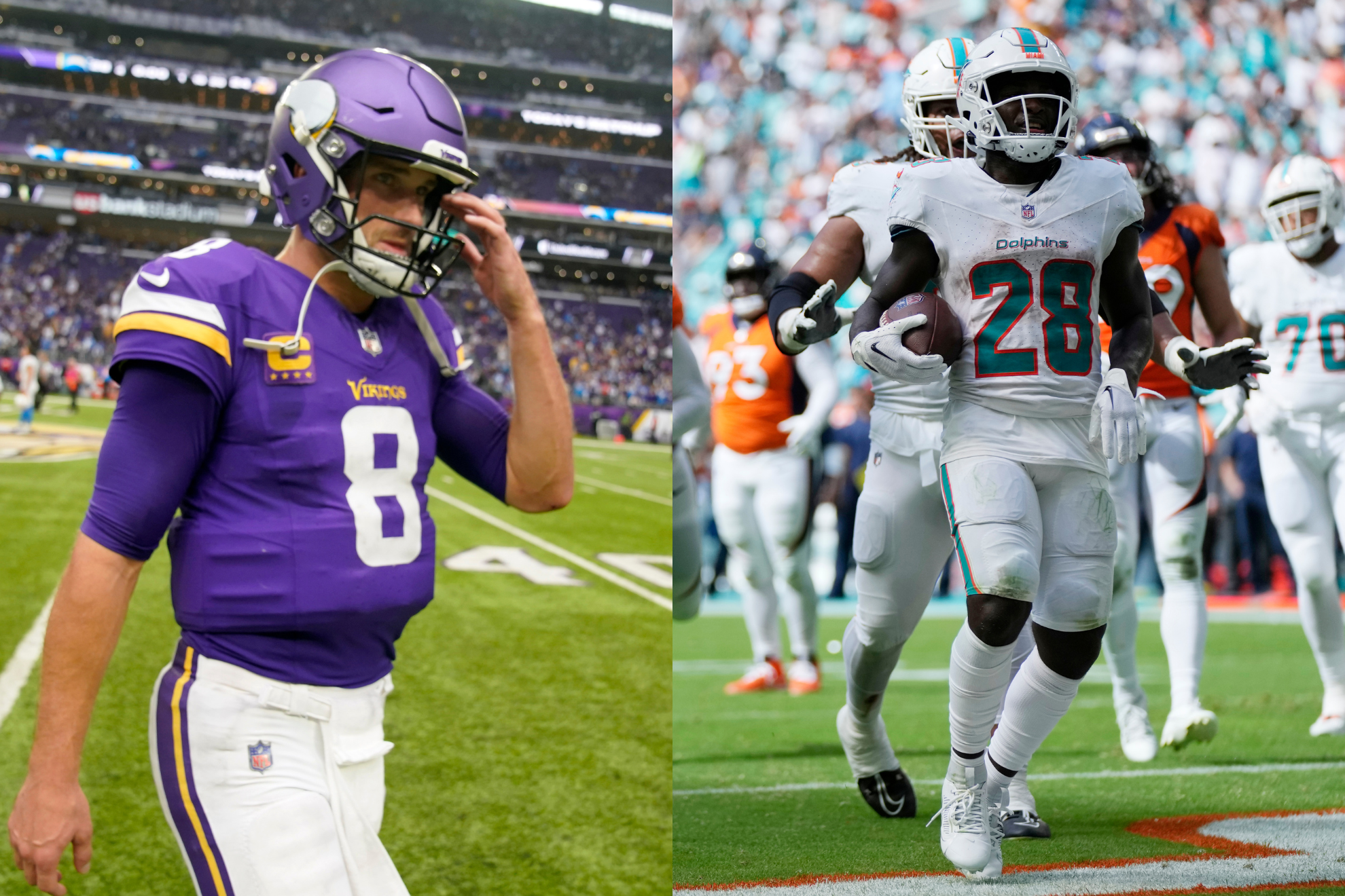 The Vikings and Dolphins enjoyed opposite fates in Week 3.