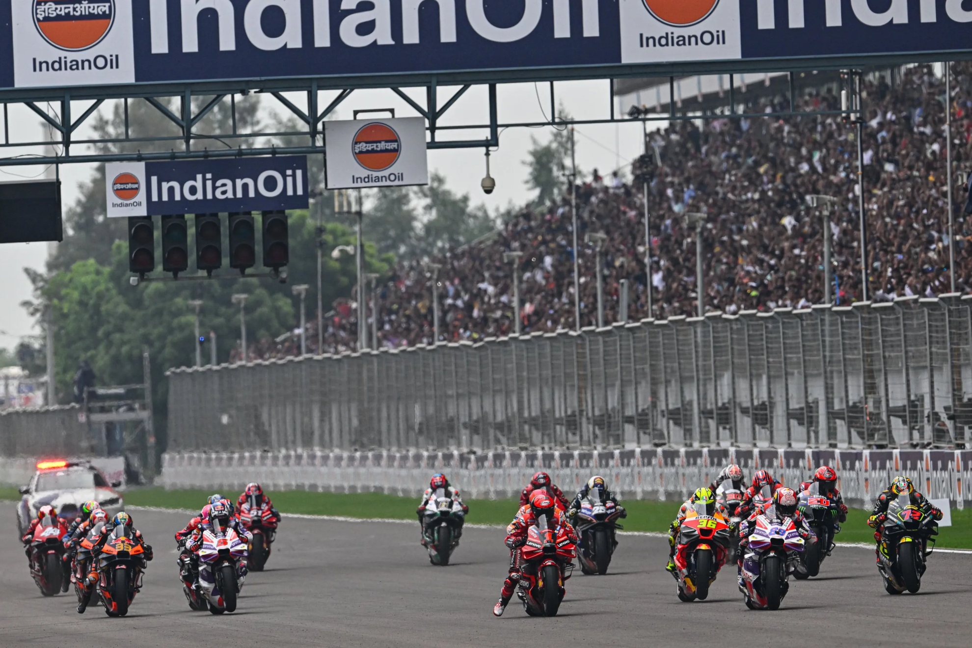 La salida del GP de India de MotoGP.