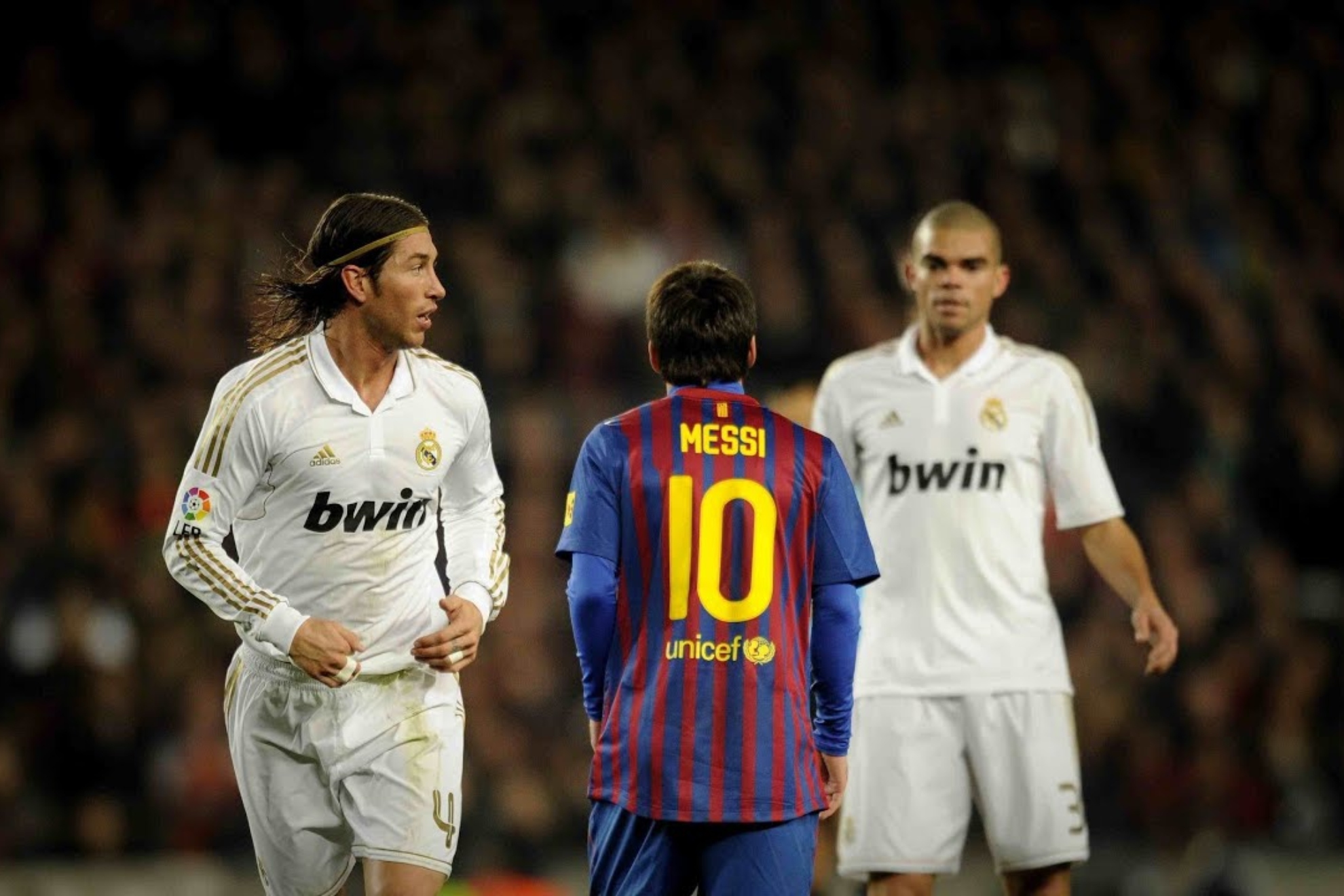 Ramos y Pepe con el Madrid en un Clásico