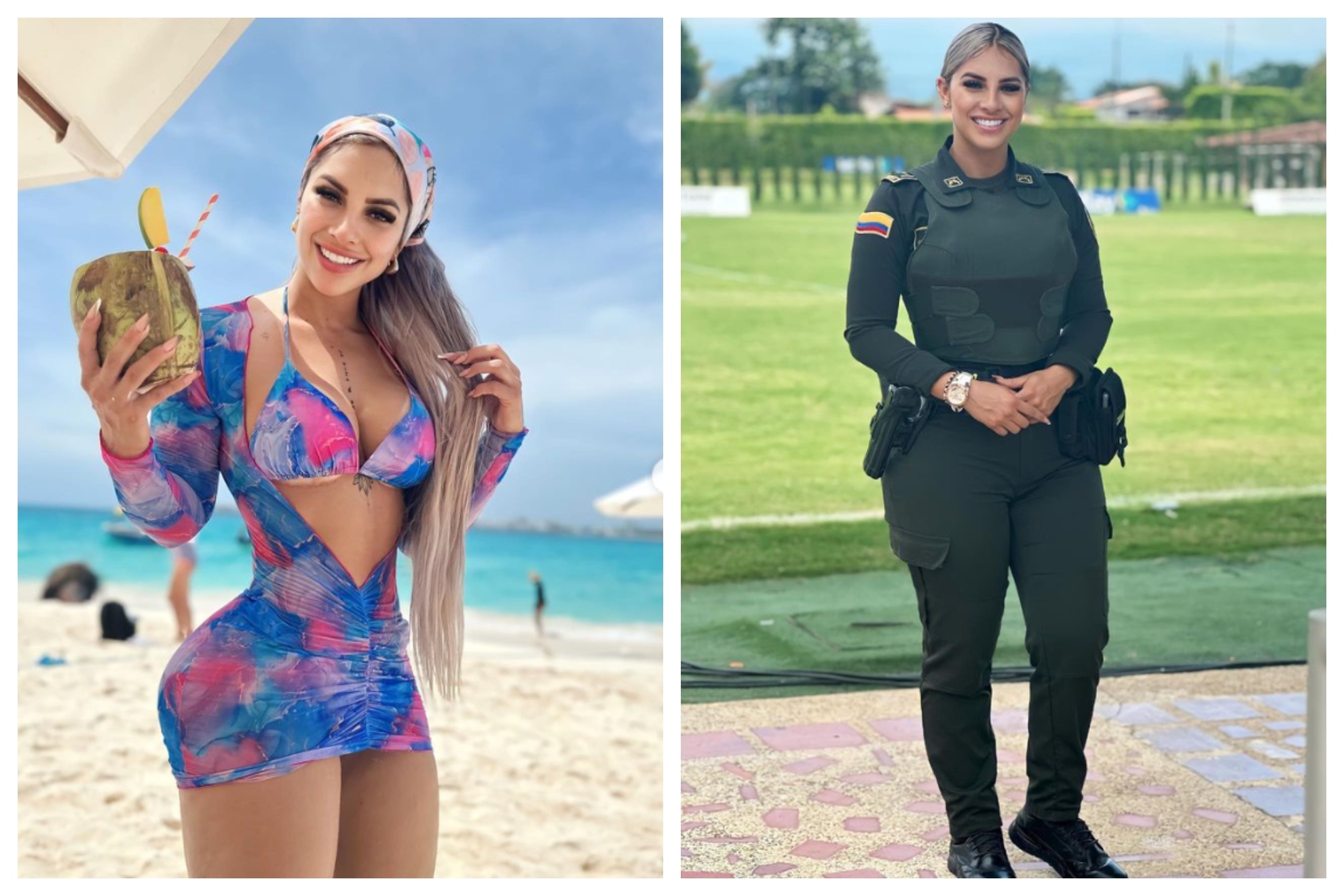 Meet Colombia's sexiest policewoman that steals the show at soccer games...