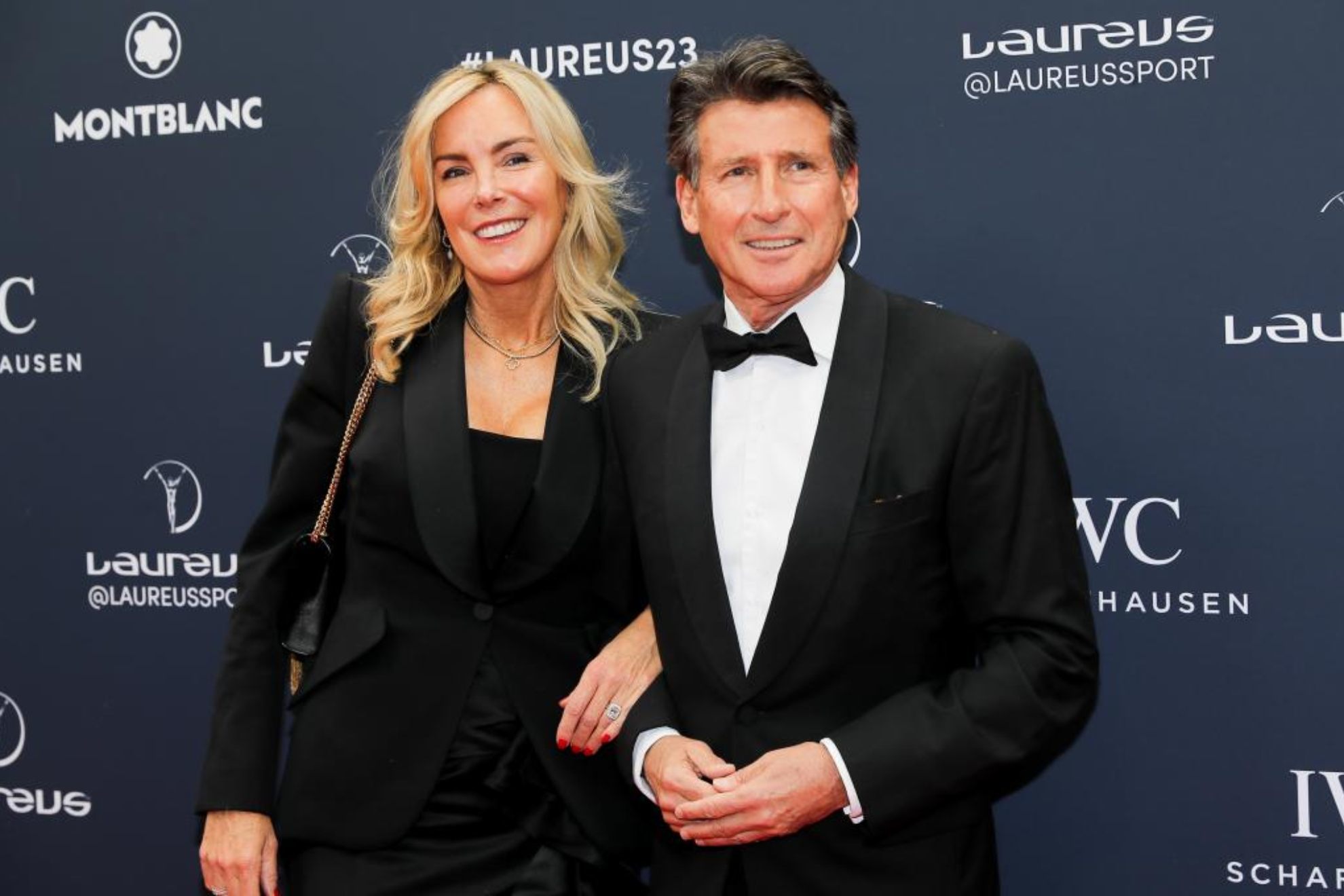 Sebastian Coe, junto a su esposa, en la última gala de los Premios Laureus