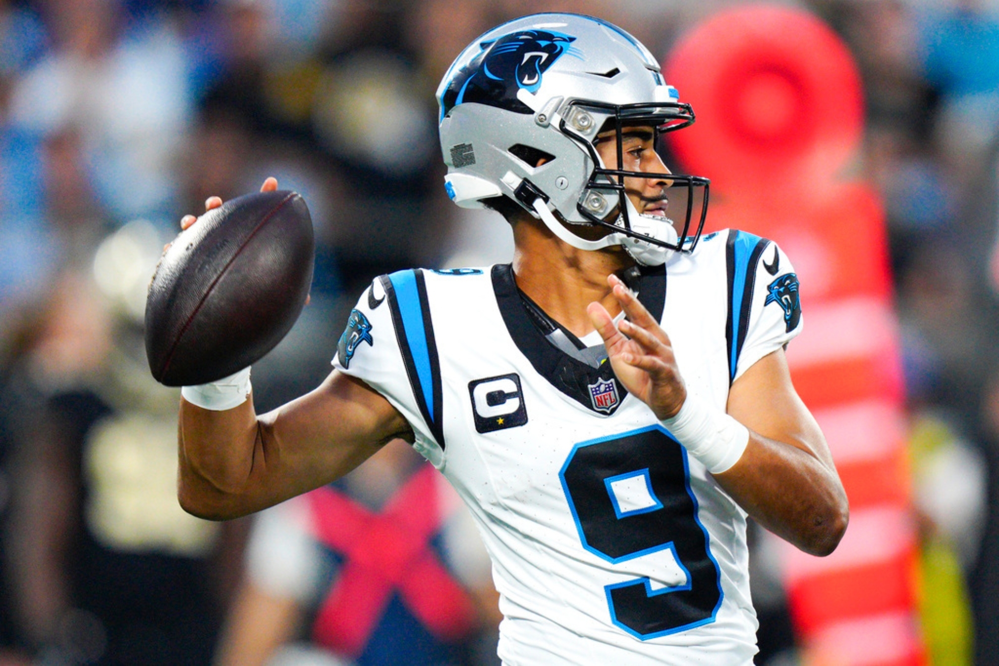 Young missed the Panthers' Week 3 game against the Seahawks