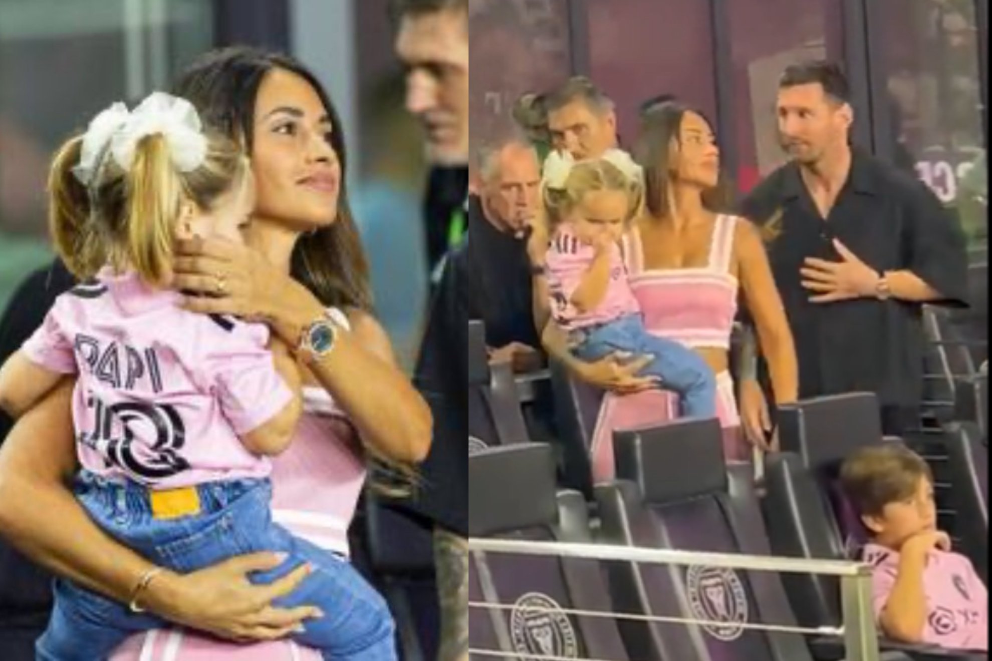 Antonela Rocuzzo and Messi watched the Inter Miami US Open Cup final from the suites at DRV PNK Stadium.