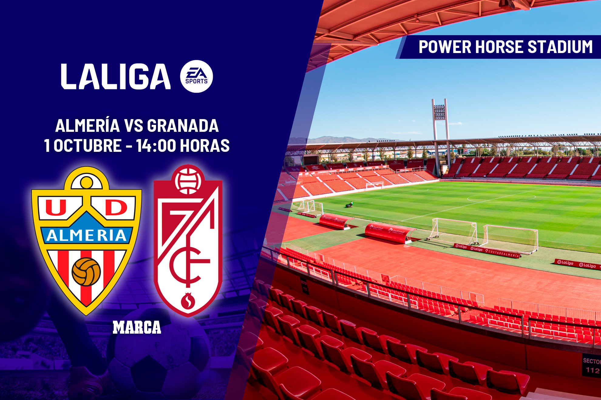 Almería - Granada: horario y dónde ver en TV hoy el partido de la jornada 8 de LaLiga EA Sports