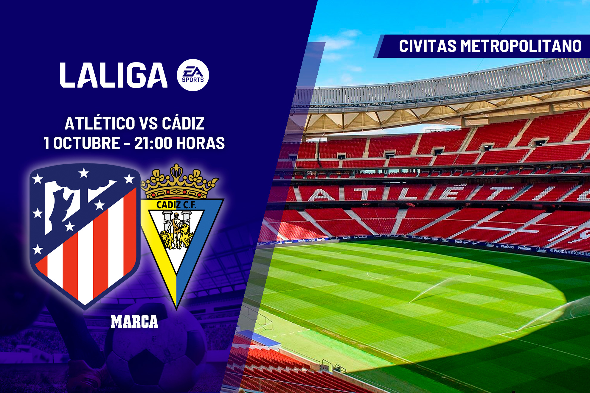 Atlético de Madrid - Cádiz: horario y dónde ver en TV hoy el partido de la jornada 8 de LaLiga EA Sports