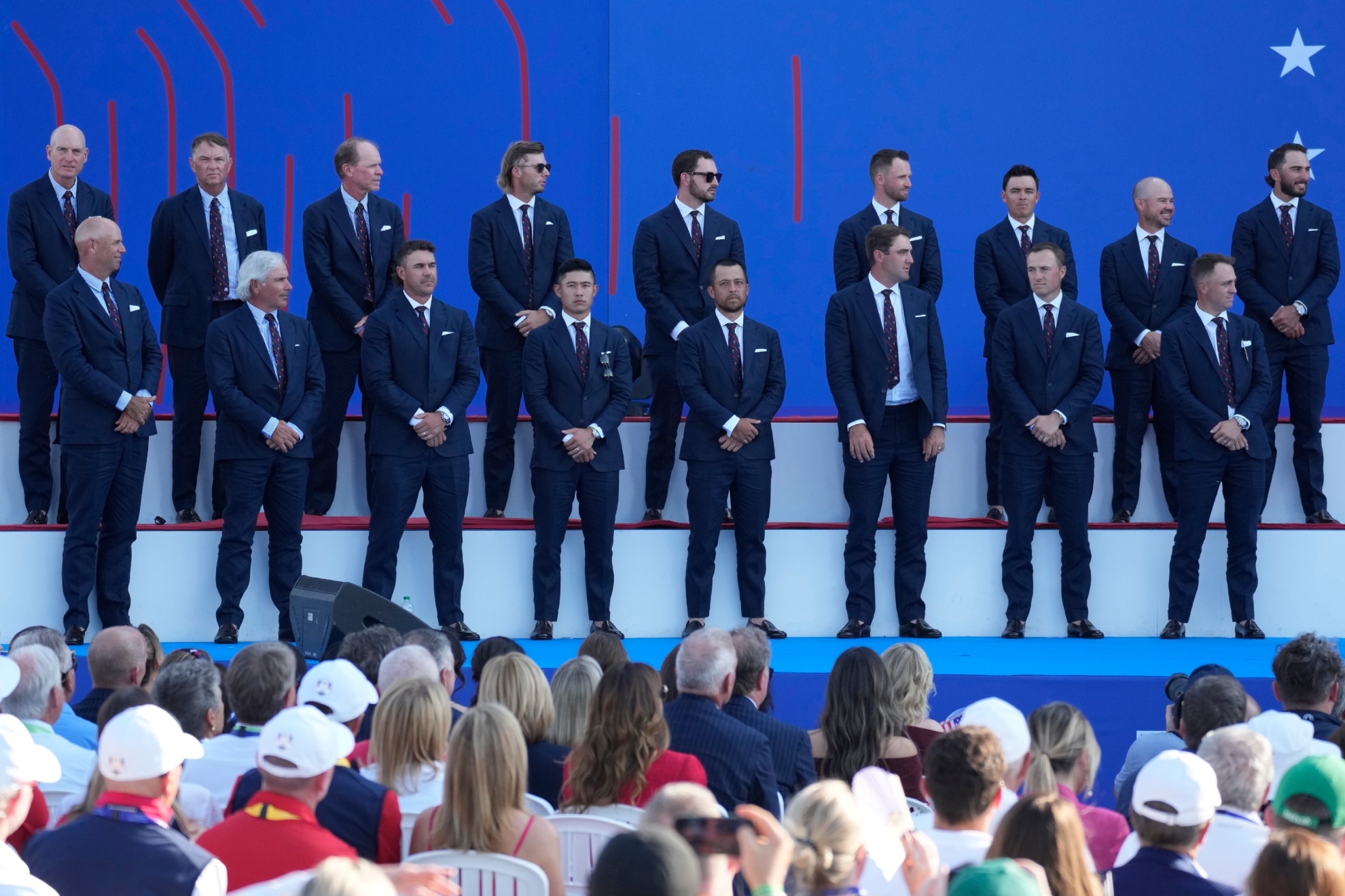 El equipo de EE.UU. durante la ceremonia inaugural.