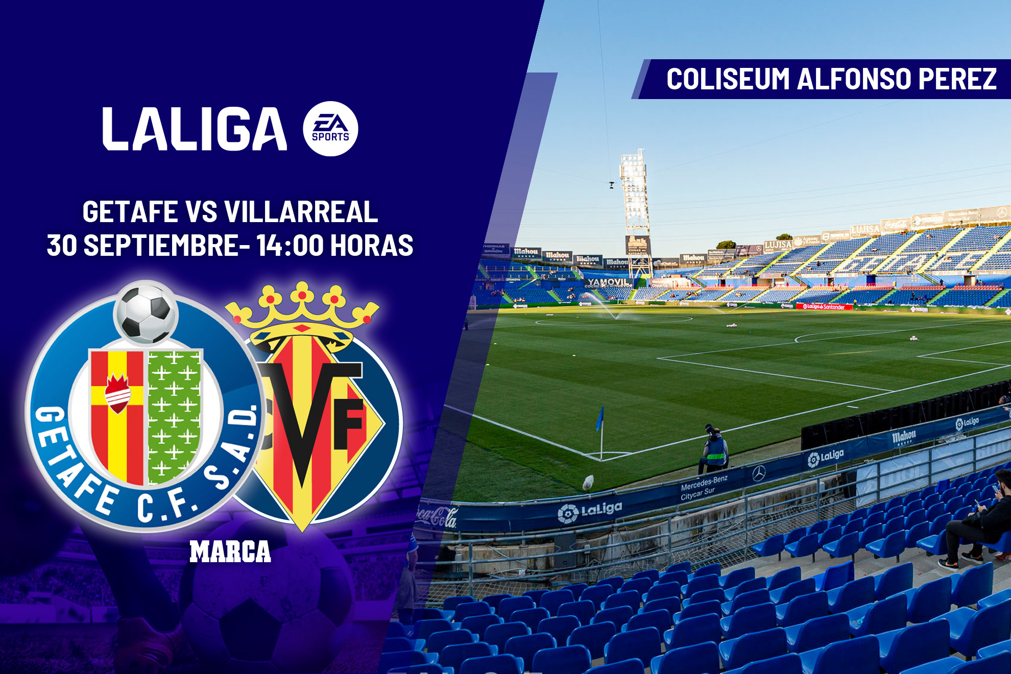 Getafe - Villarreal: horario y dónde ver en TV hoy el partido de la jornada 8 de LaLiga EA Sports