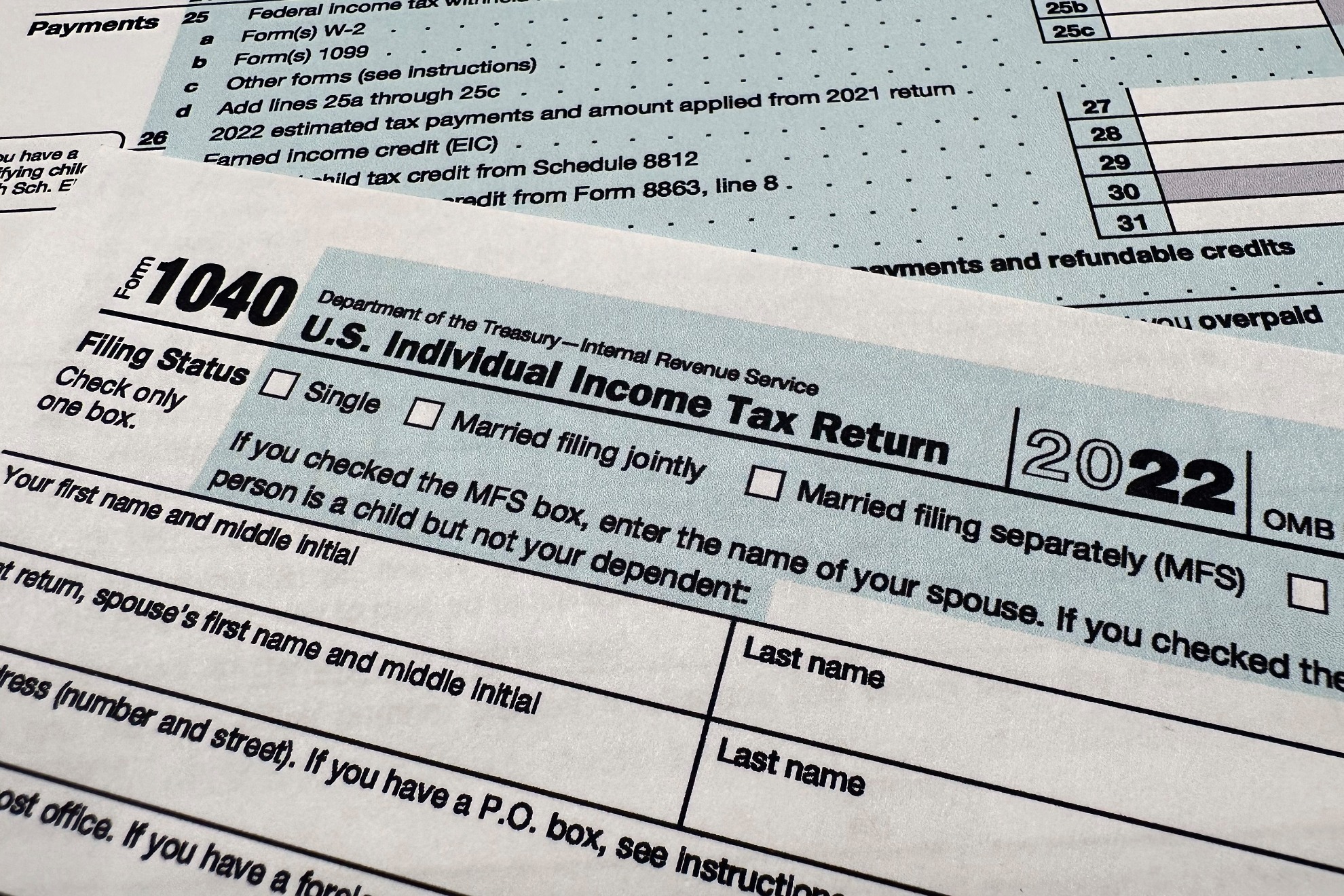 1040 Tax Return Form