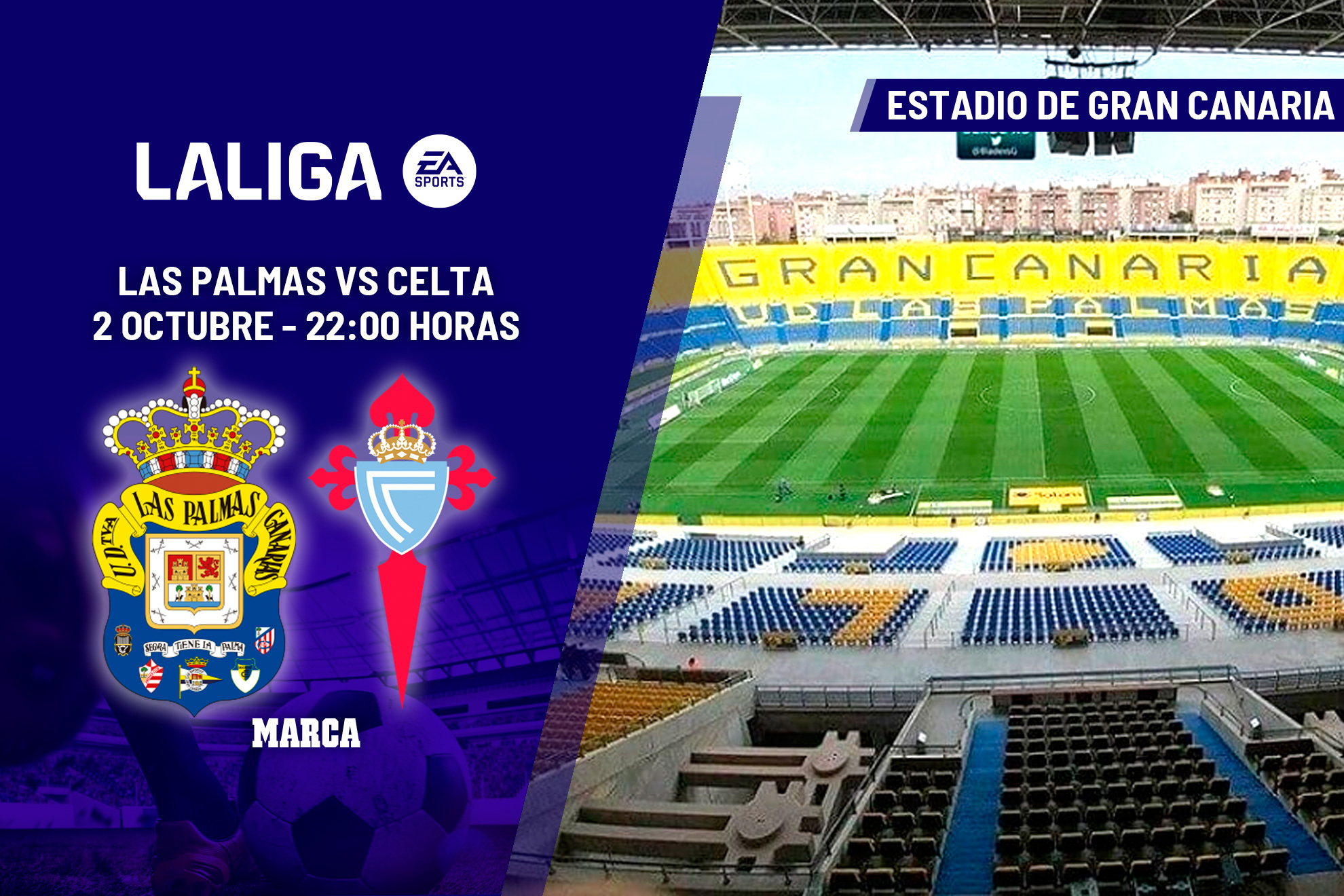 Las Palmas - Celta: horario y dónde ver en TV hoy el partido de la jornada 8 de LaLiga EA Sports
