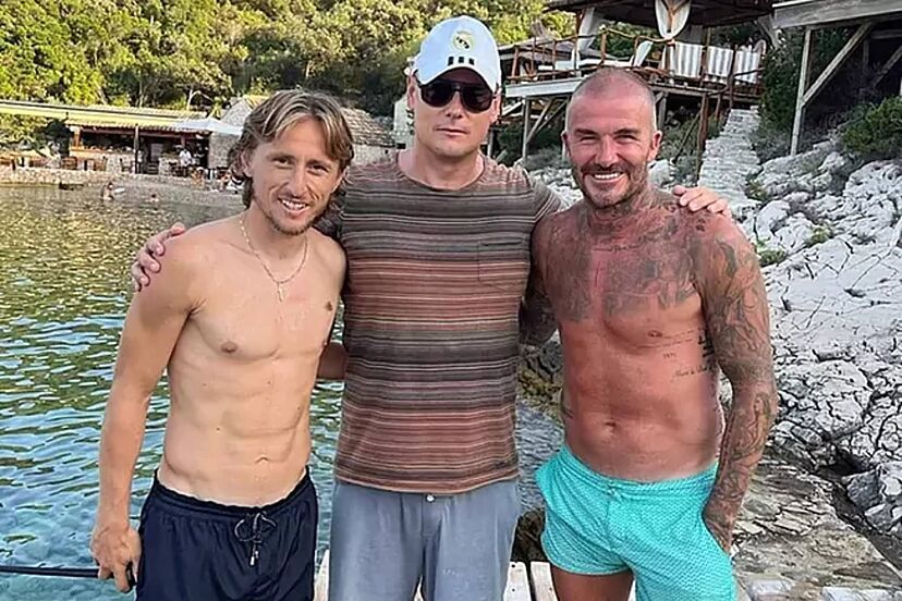 Modric with Beckham