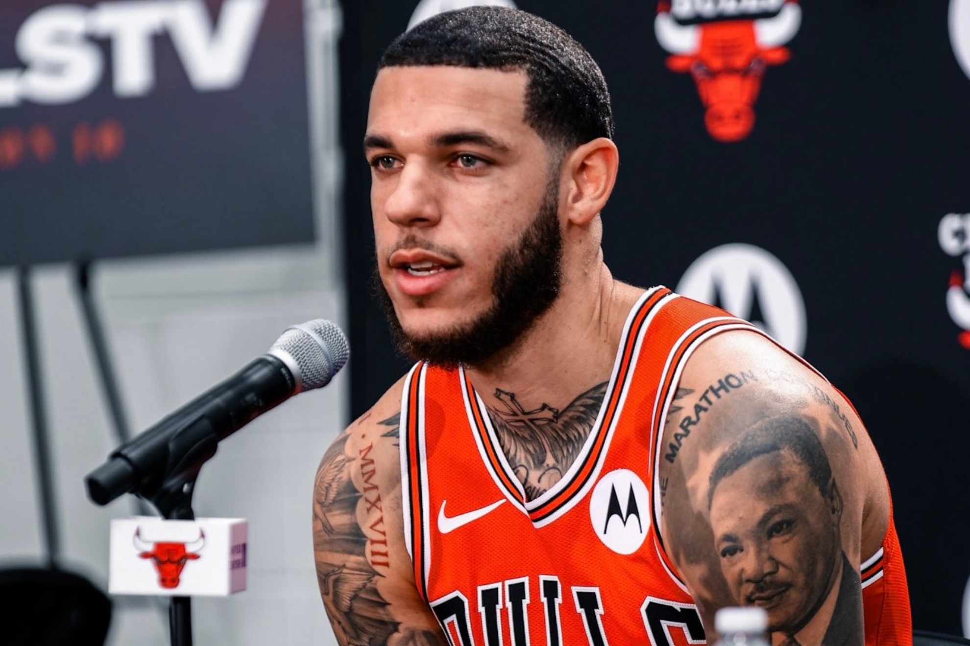 Lonzo Ball was present at the Bulls media day