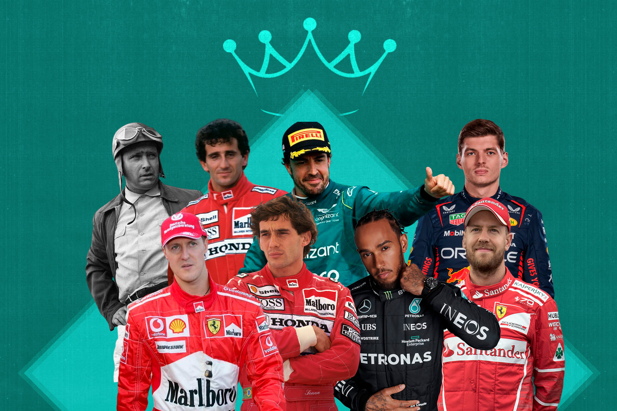 Los mejores pilotos de la historia de la Fórmula 1.