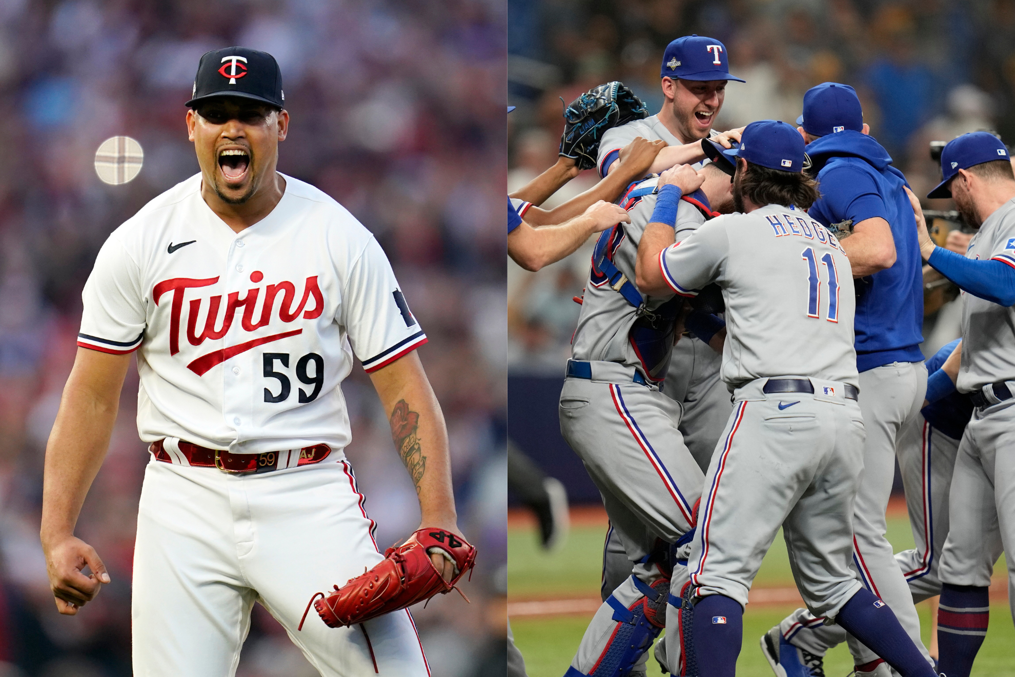 The Minnesota Twins and Texas Rangers are heading to the ALDS.