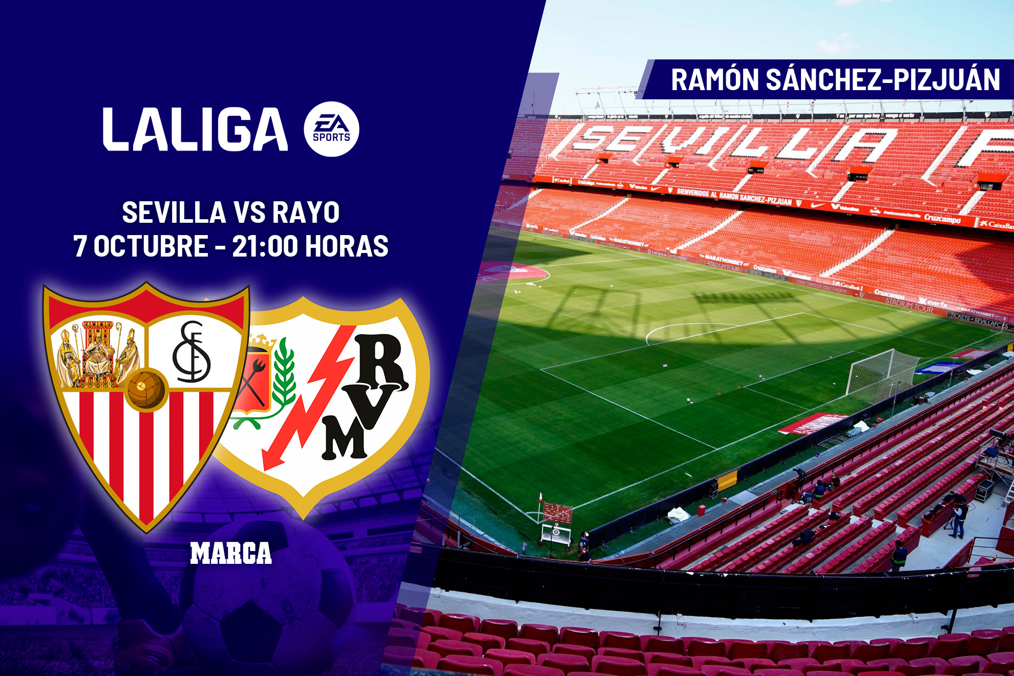 Sevilla - Rayo: horario y dónde ver en TV hoy el partido de la jornada 9 de LaLiga EA Sports