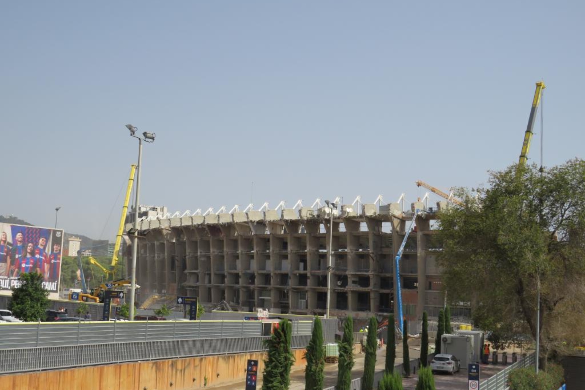 Imagen de las obras del Camp Nou.