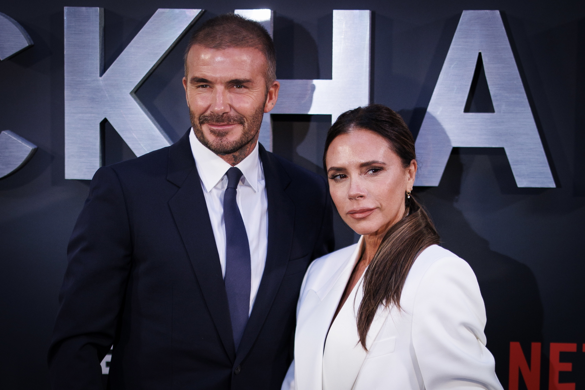 Former soccer player David Beckham and his wife Victoria Beckham