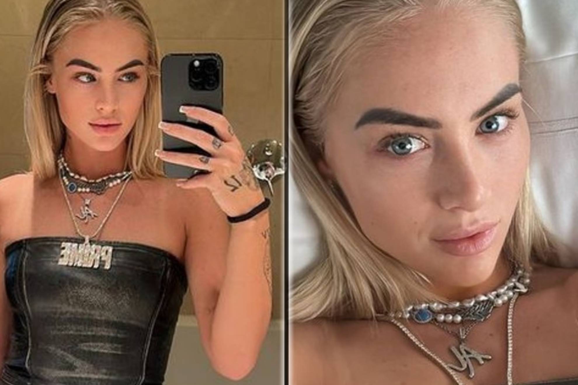 Aston Villa player Alisha Lehmann has surprised her 15.4 million followers on Instagram with her most natural, makeup-free photo in front of the mirror. The Swiss star, who wore a 'Prime' necklace, dated footballer Ramona Bachmann (Paris Saint-Germain) and a few months ago broke up with fellow footballer Douglas Luiz (Aston Villa).