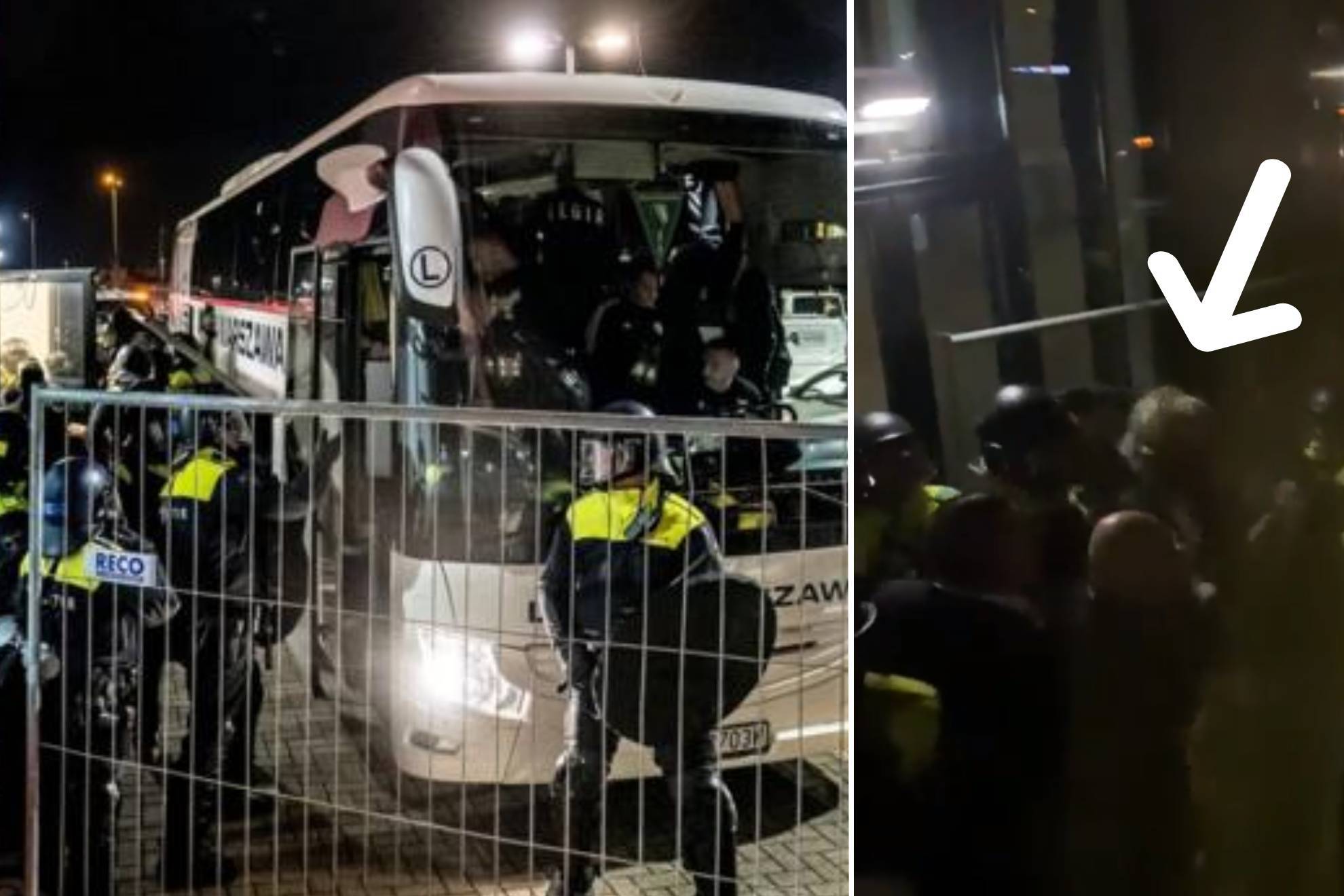 La seguridad del AZ Alkmaar golpea al presidente del Legia Varsovia... y dos jugadores acaban detenidos