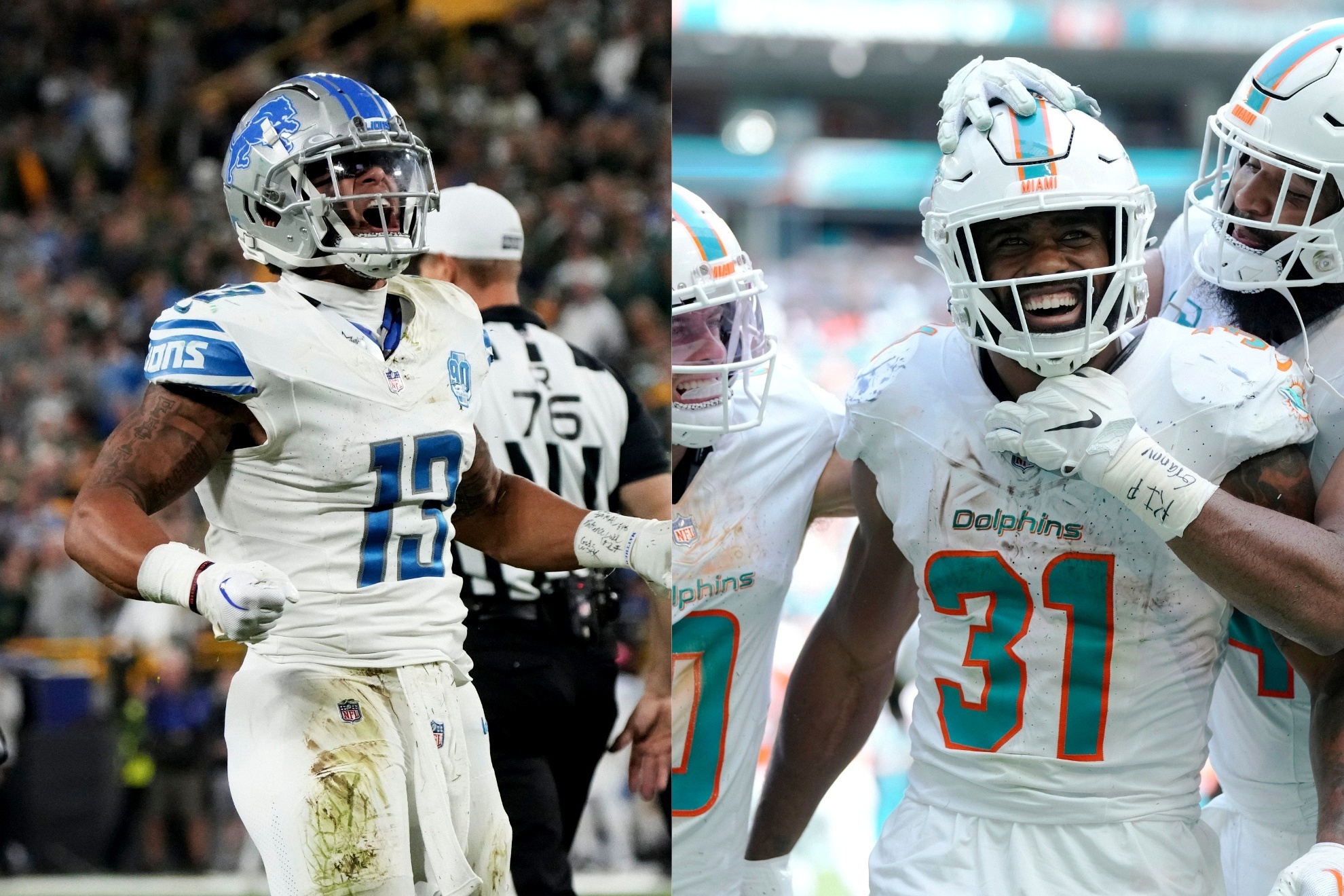 The Miami Dolphins and Detroit Lions lead the way as the biggest favorites in Week 5.