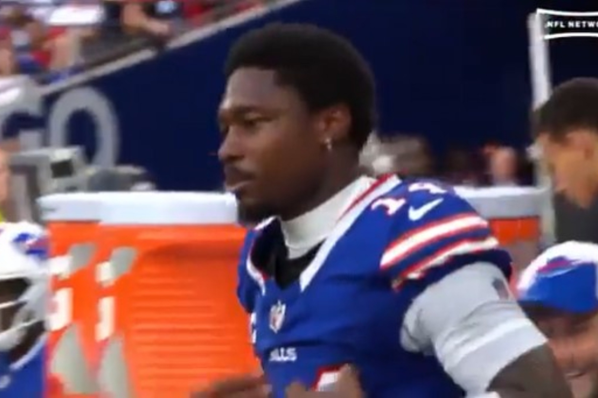 Steffon Diggs had an outburst on the Bills sideline during their game against the Jaguars in London