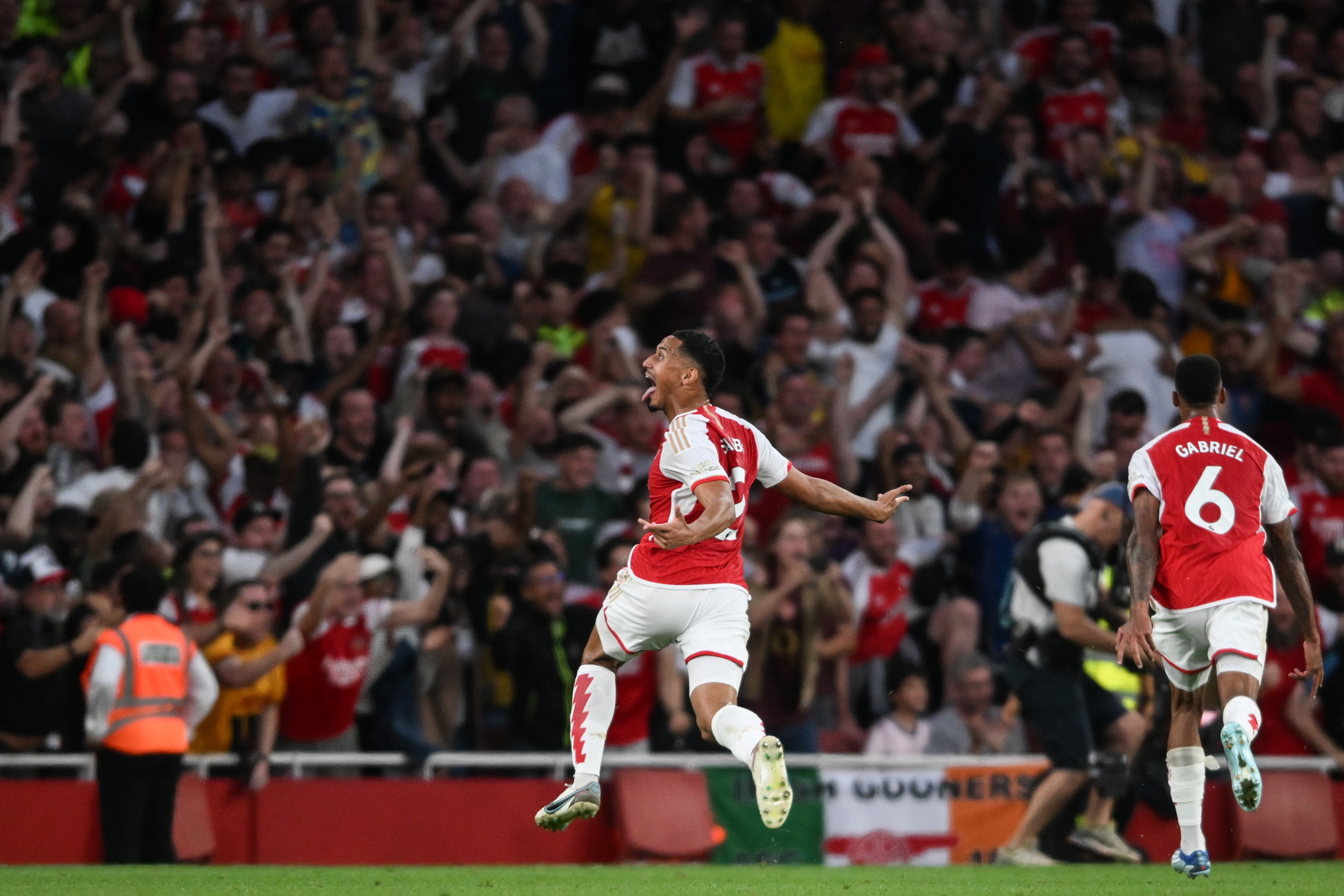 Arsenal's Gabriel Jesus celebrates