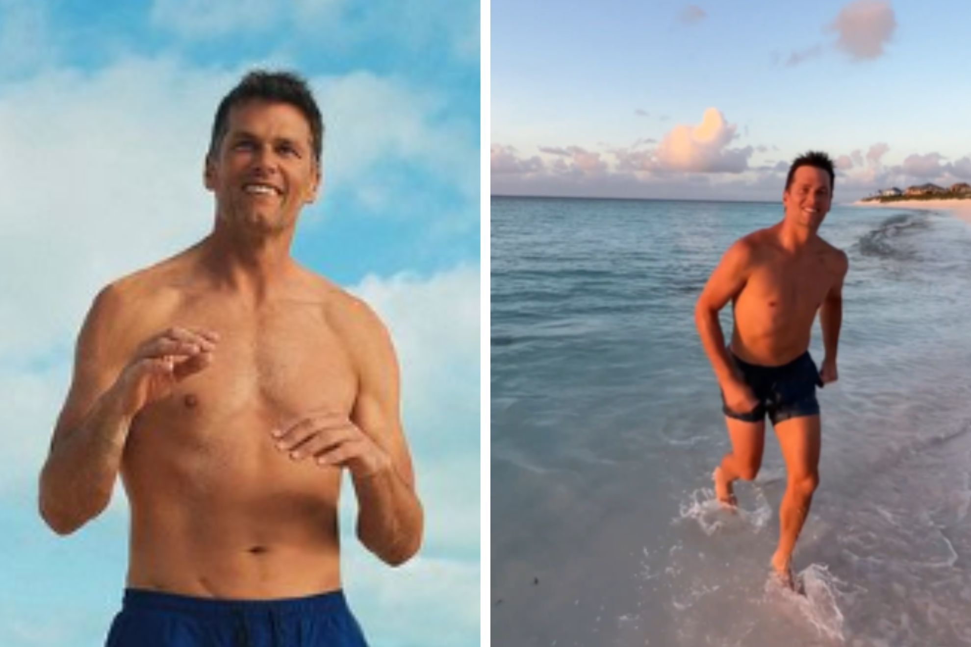 Tom Brady flexes body transformation on his new $6M yacht, enjoys water activities