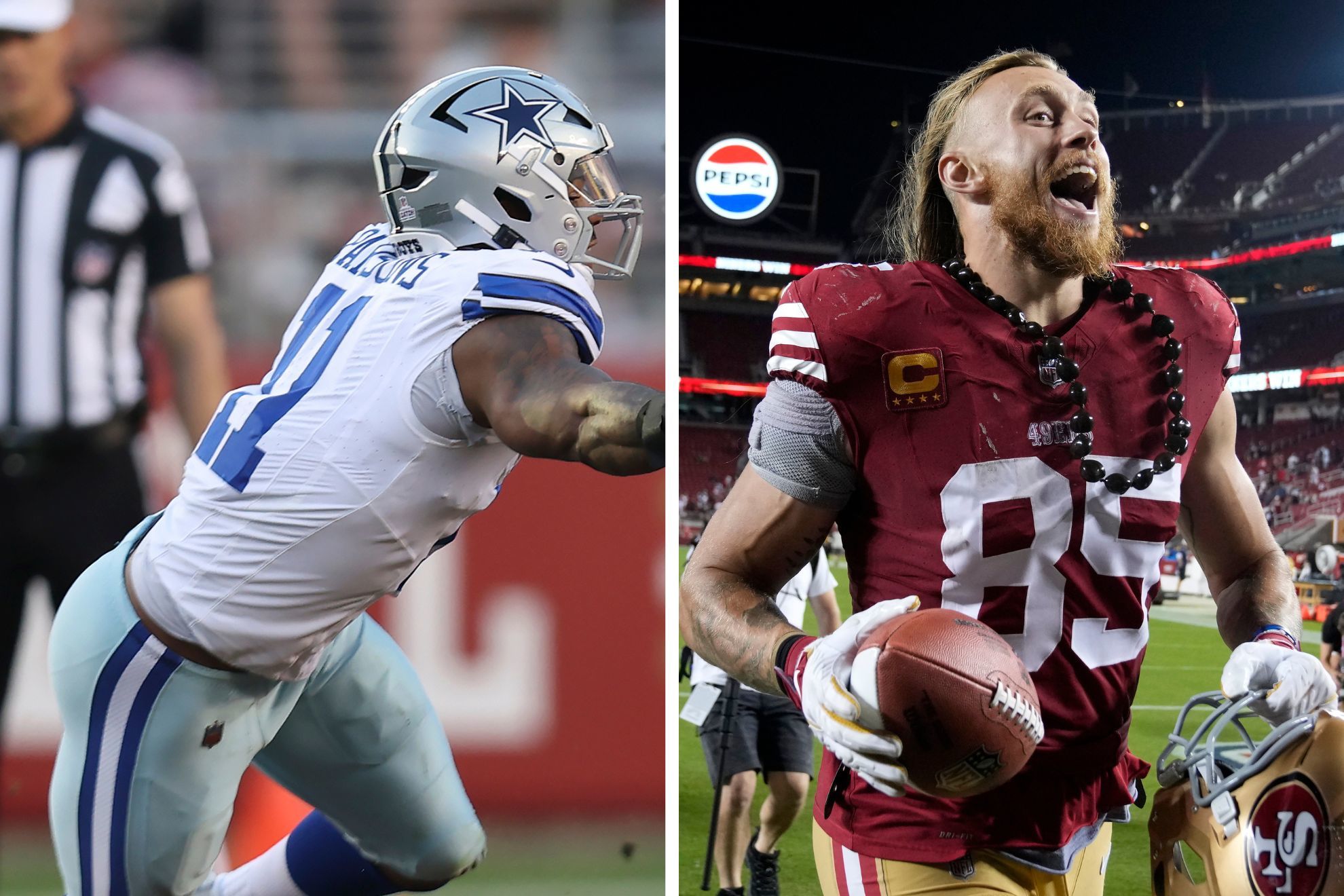 Parsons sends Kittle warning shot after 49ers TE makes it personal with F--k Dallas shirt