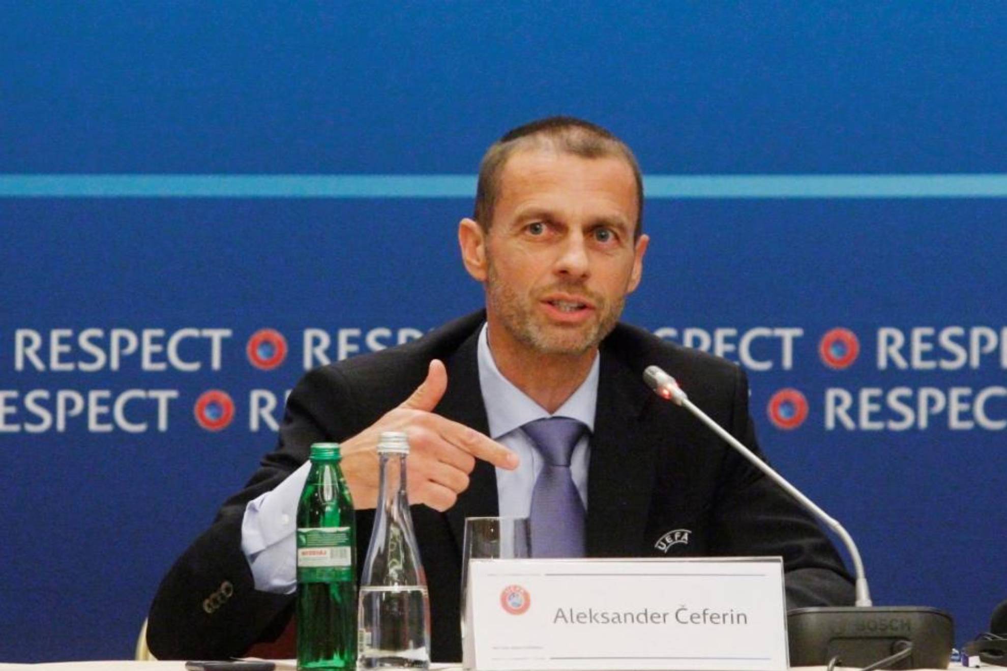 El presidente de la UEFA, Aleksander Ceferin.
