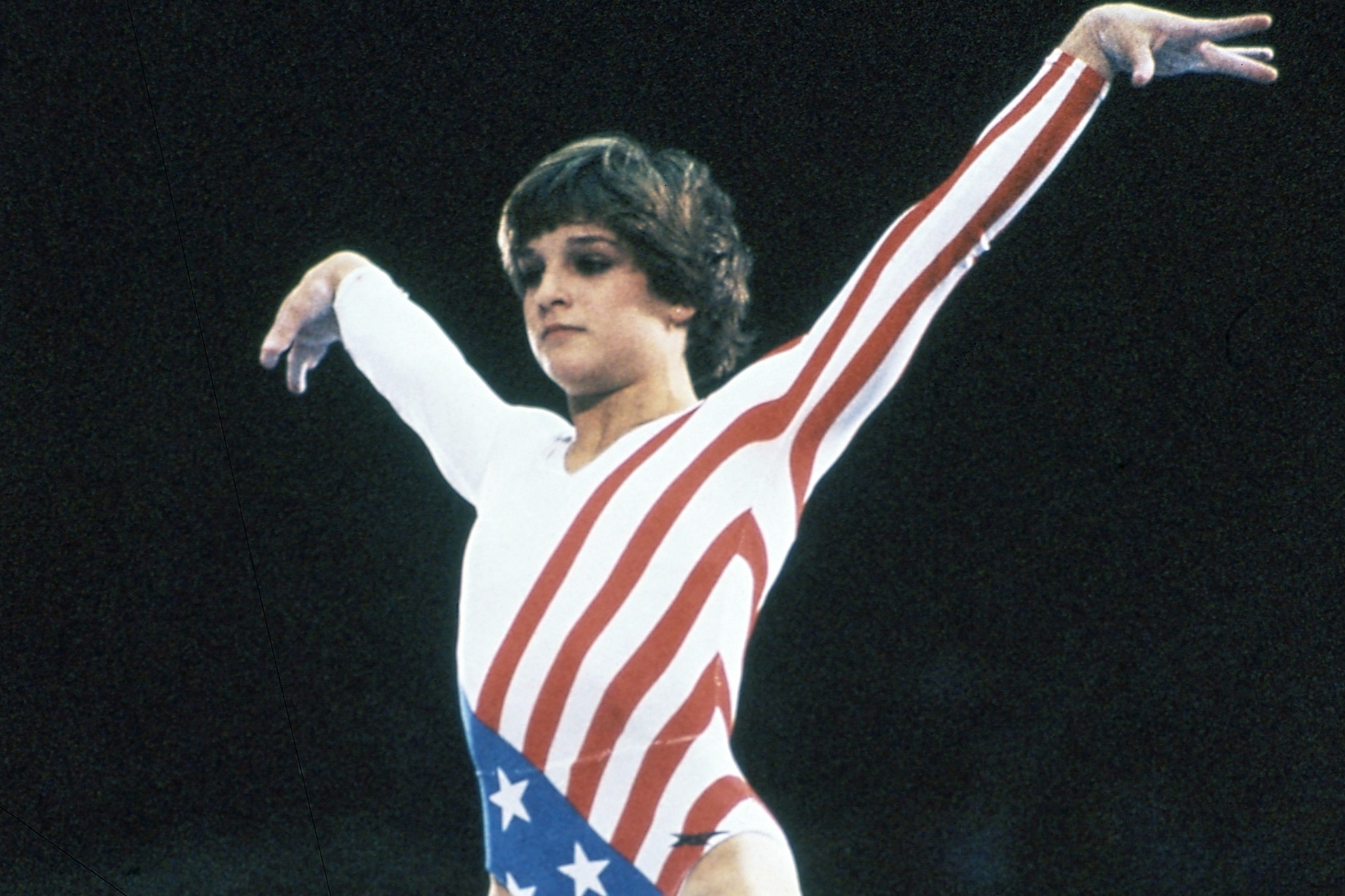 Gymnastic legend Mary Lou Retton at the Los Angeles 1984 Olympic Games.