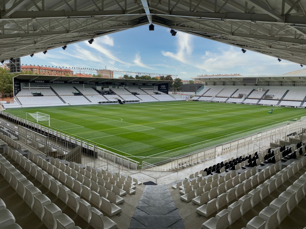 Vista panorámica de El Plantío, el campo del Burgos CF