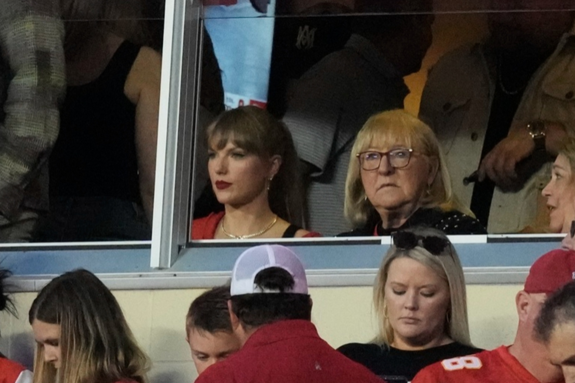 Taylor Swift and Donna Kelce ahead of the Broncos vs Chiefs TNF game