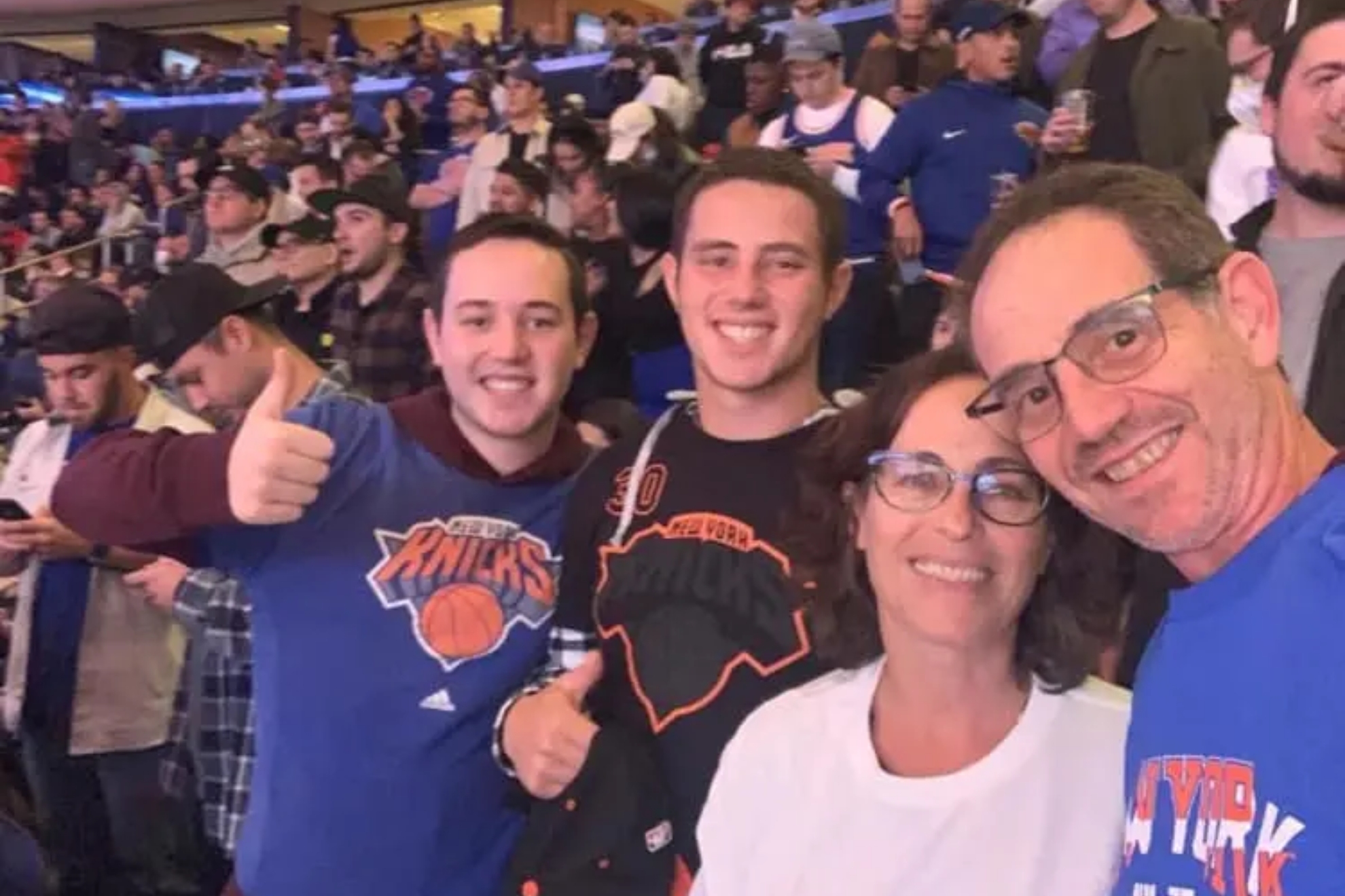 Neutra Family at a New York Knicks game.
