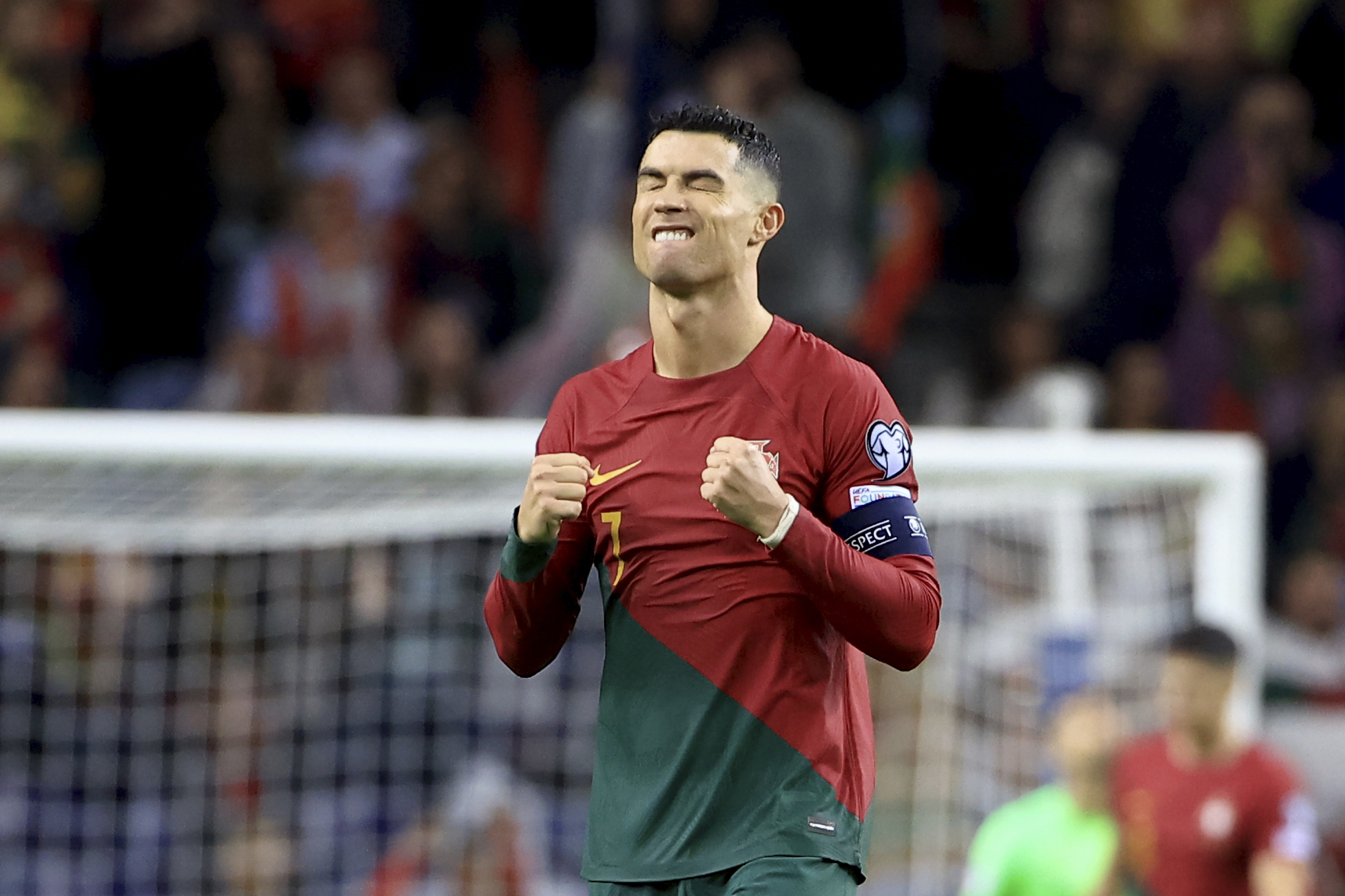 Portugal's Cristiano Ronaldo celebrates
