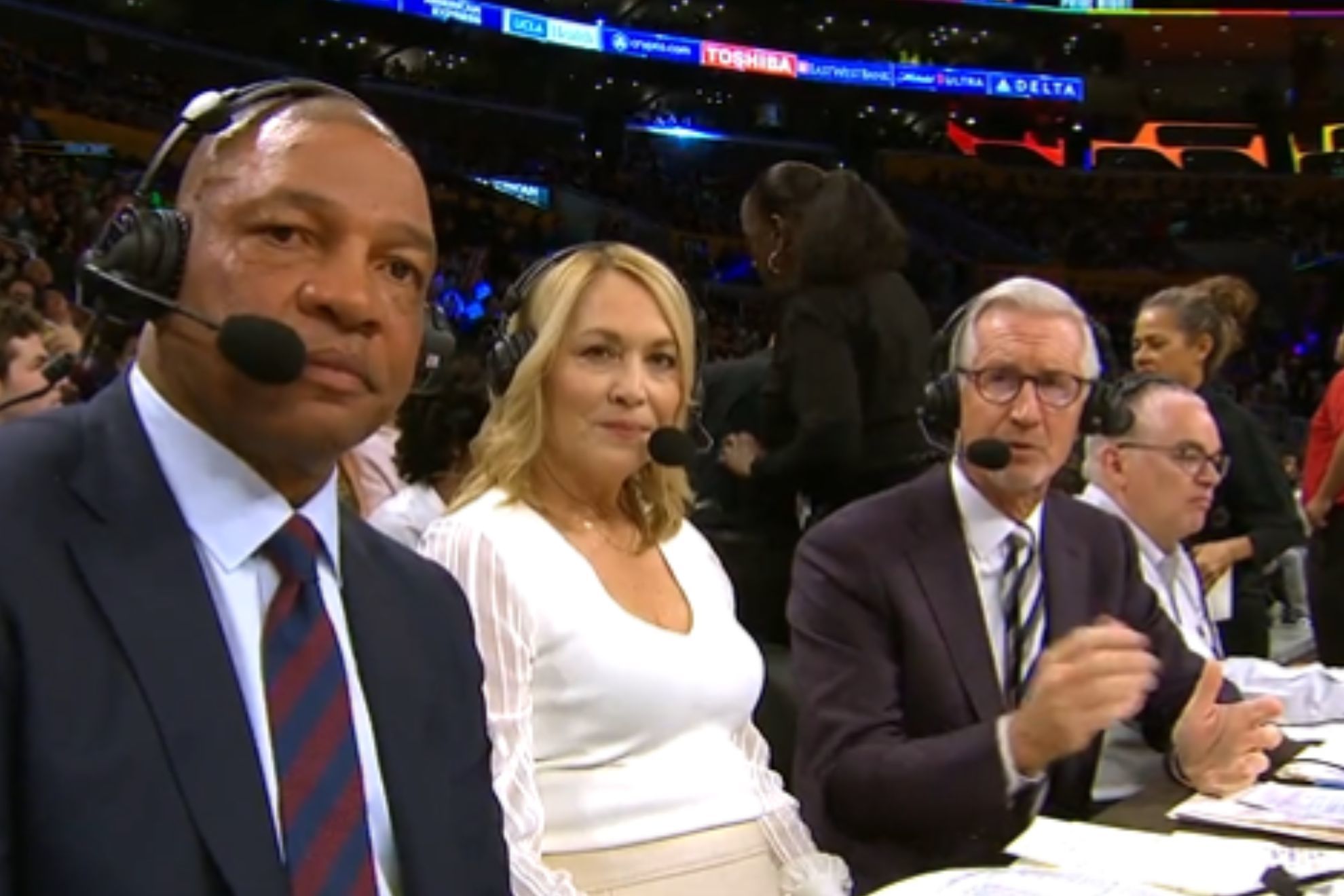 Doc Rivers settles GOAT debate in broadcast booth debut with Doris Burke, Mike Breen