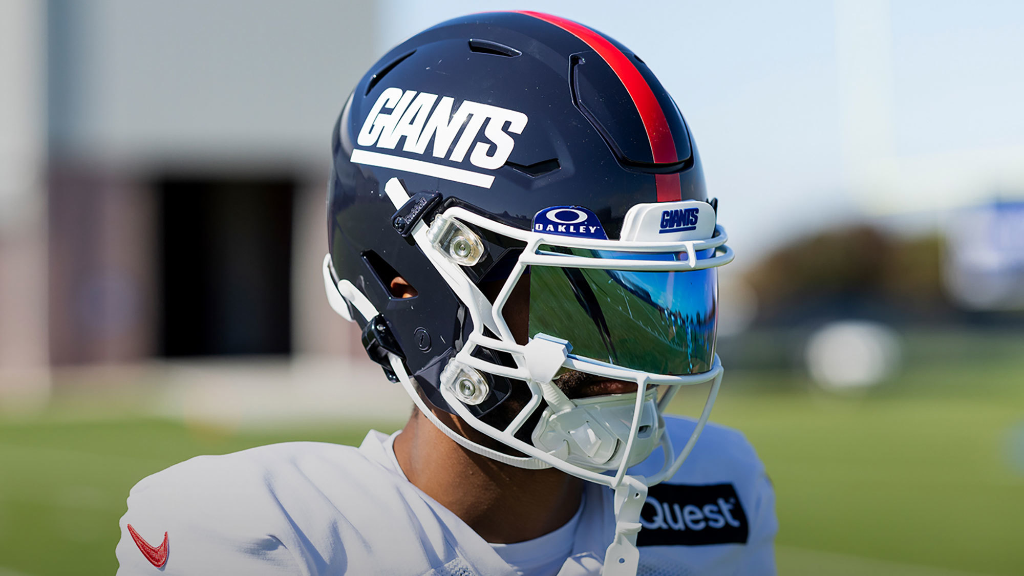 A look at the Giants' helmet for Sunday night's game.